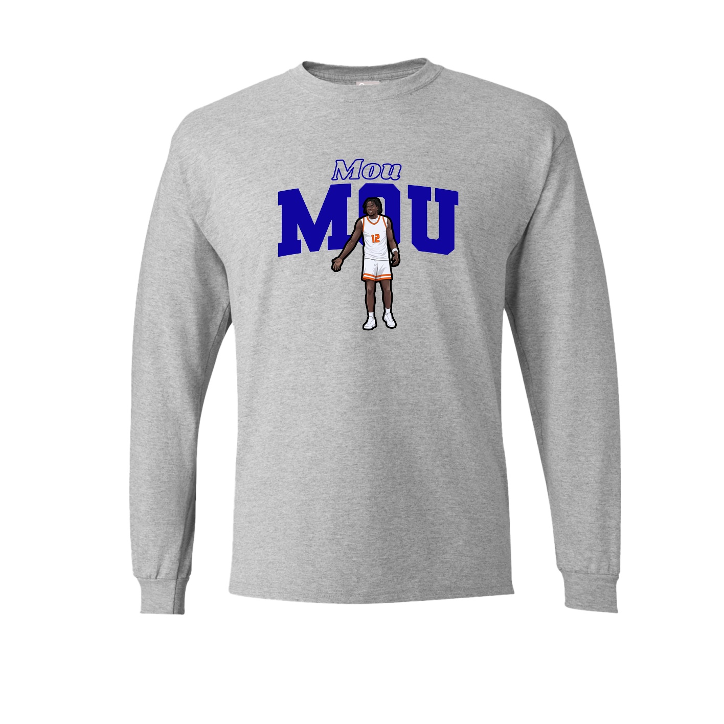 Long Sleeve Tee — Name Arch in Grey