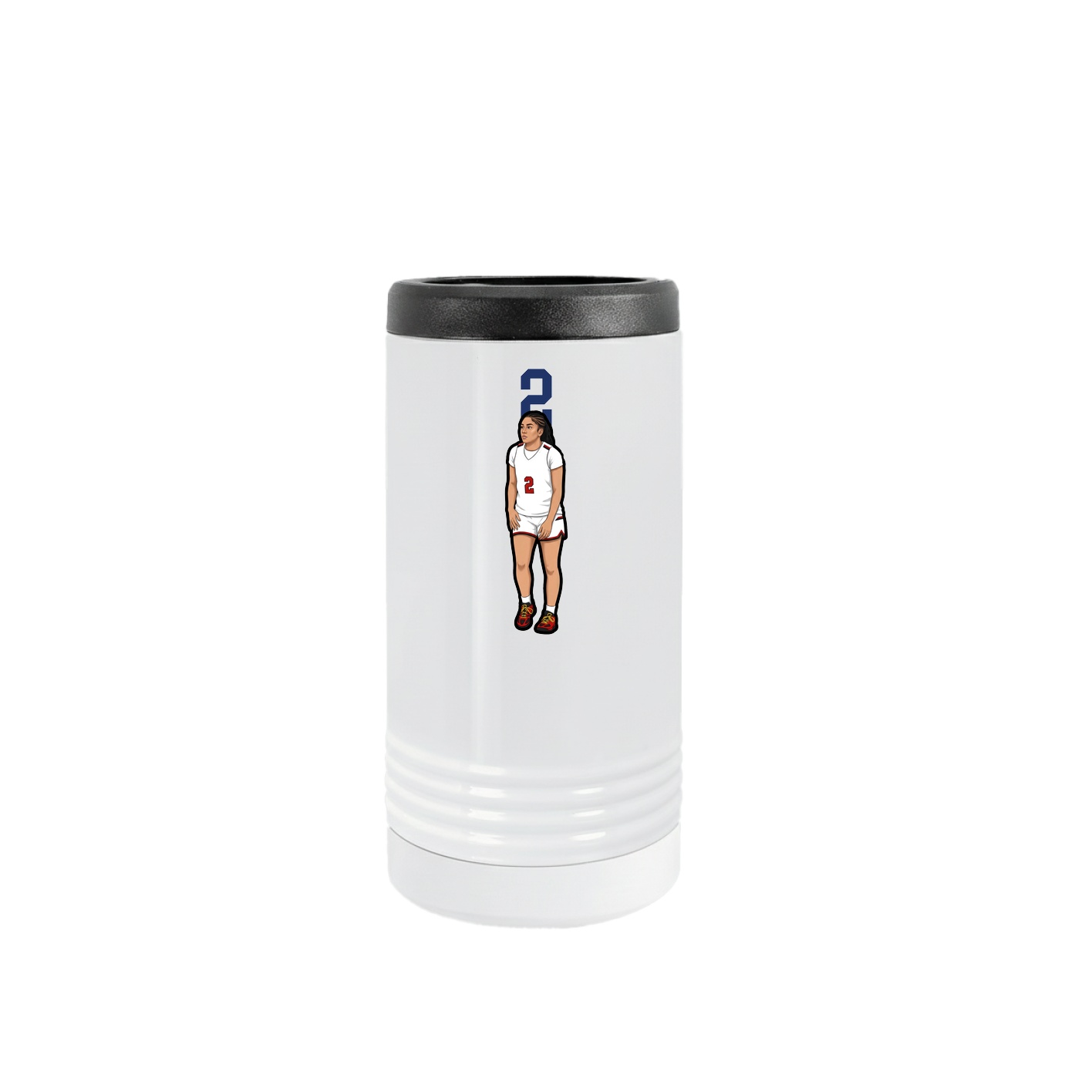 Slim Beverage Holder — Number Top in White