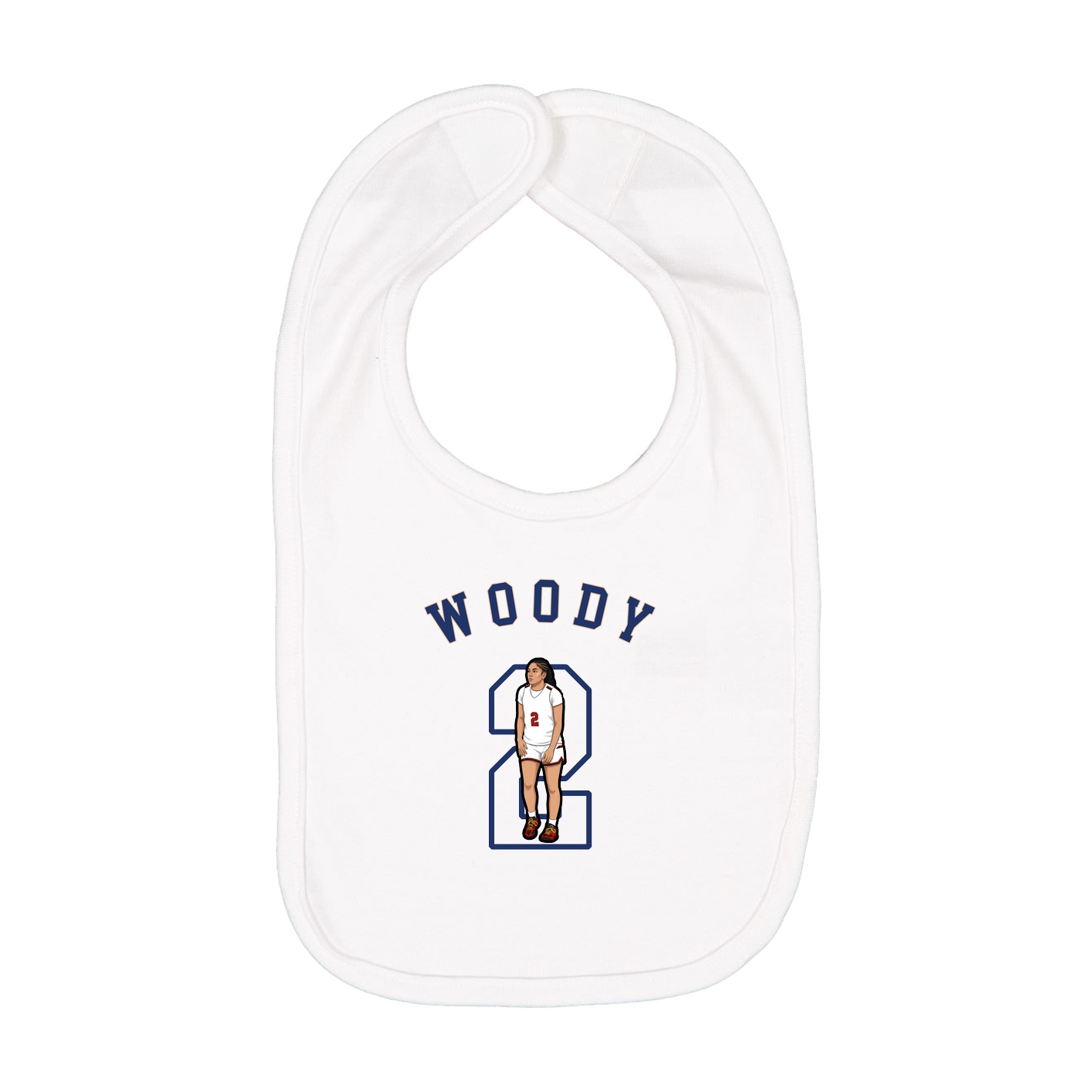 Infant Bib — Shirsey Arch in White