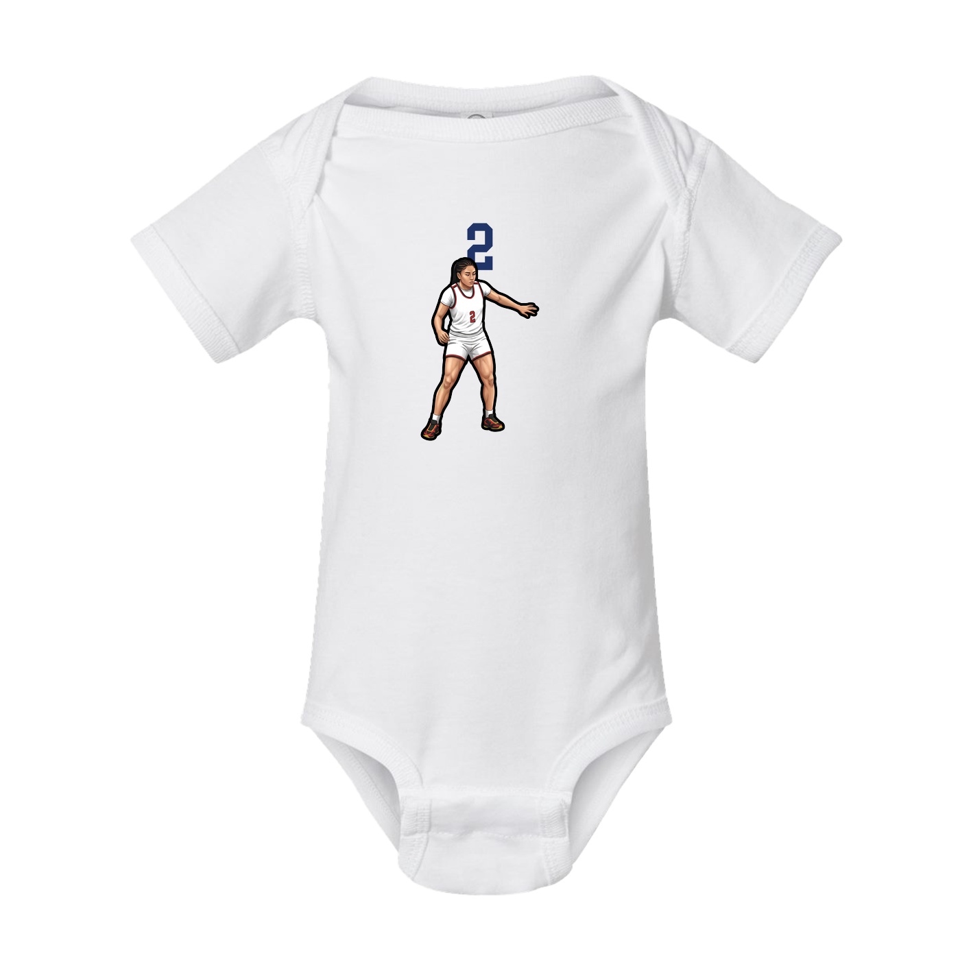Baby Onesie — Number Top in White