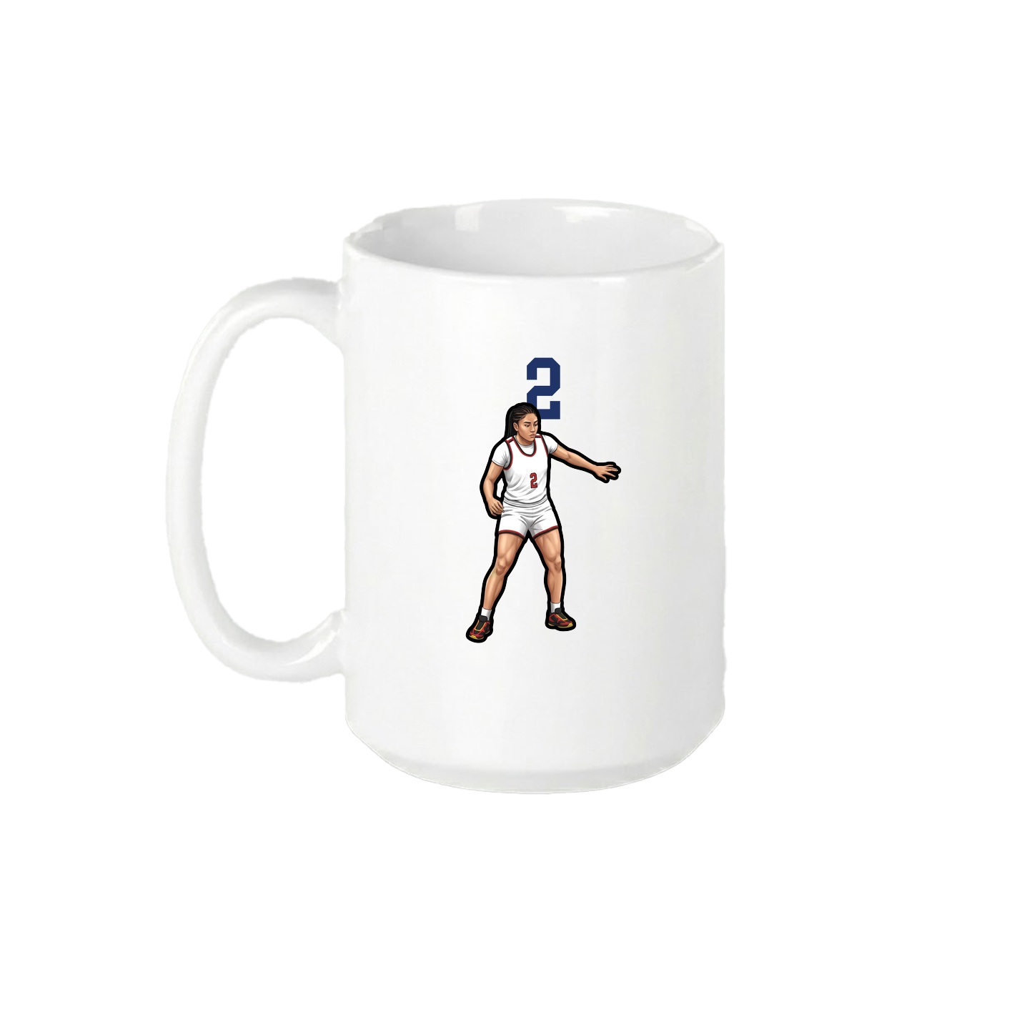 15oz Coffee Mug — Number Top in White