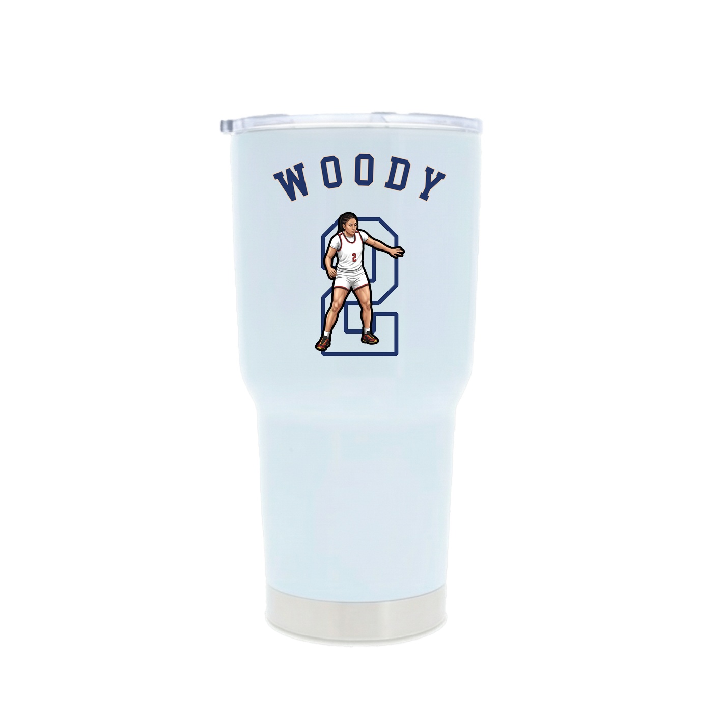 30oz Stainless Steel Tumbler — Shirsey Arch in White