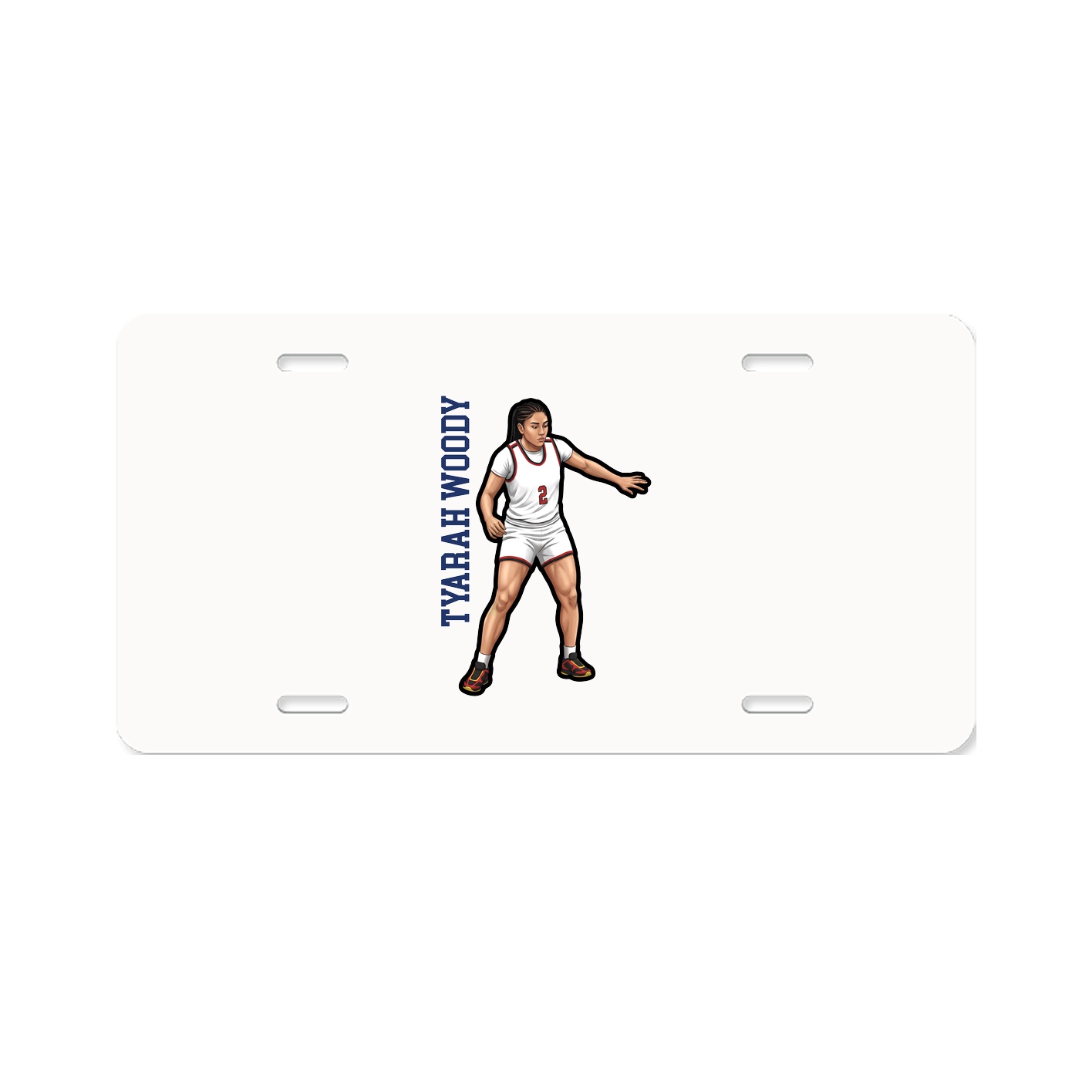 License Plate — Name Vertical in Classic
