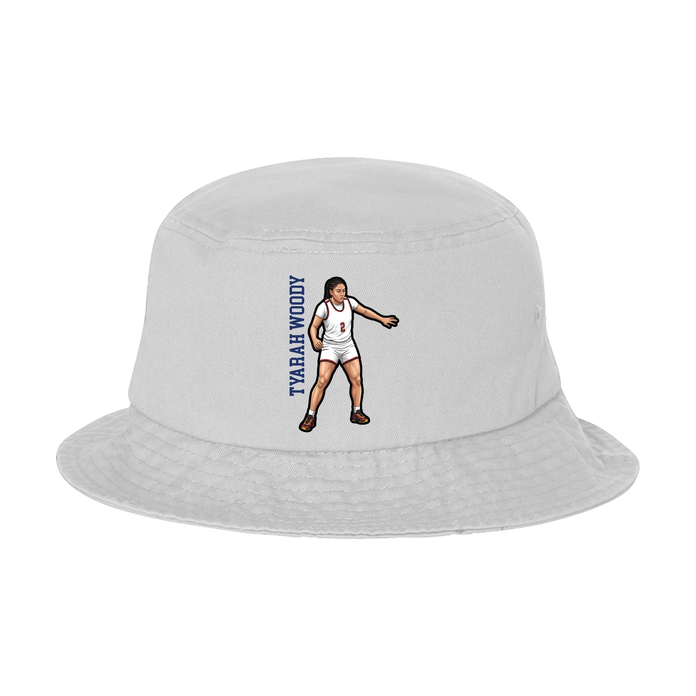 Bucket Cap — Name Vertical in White