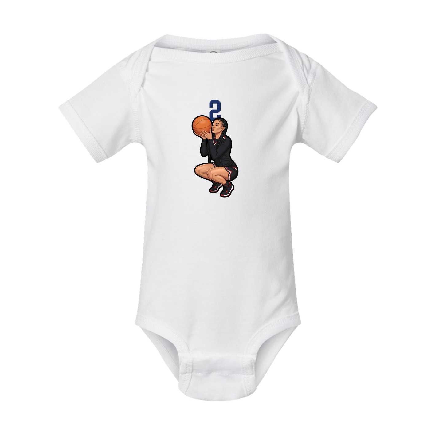 Baby Onesie — Number Top in White