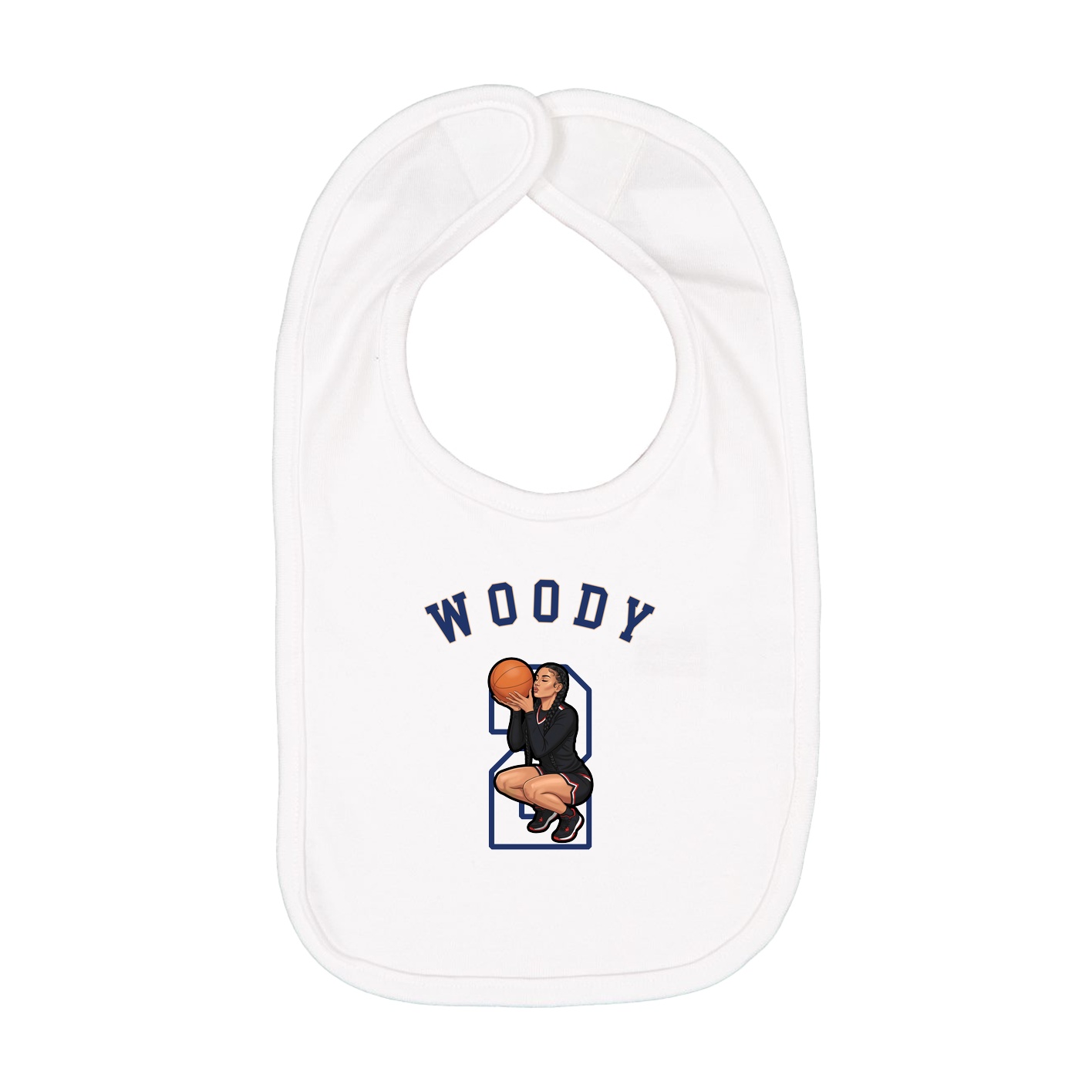 Infant Bib — Shirsey Arch in White