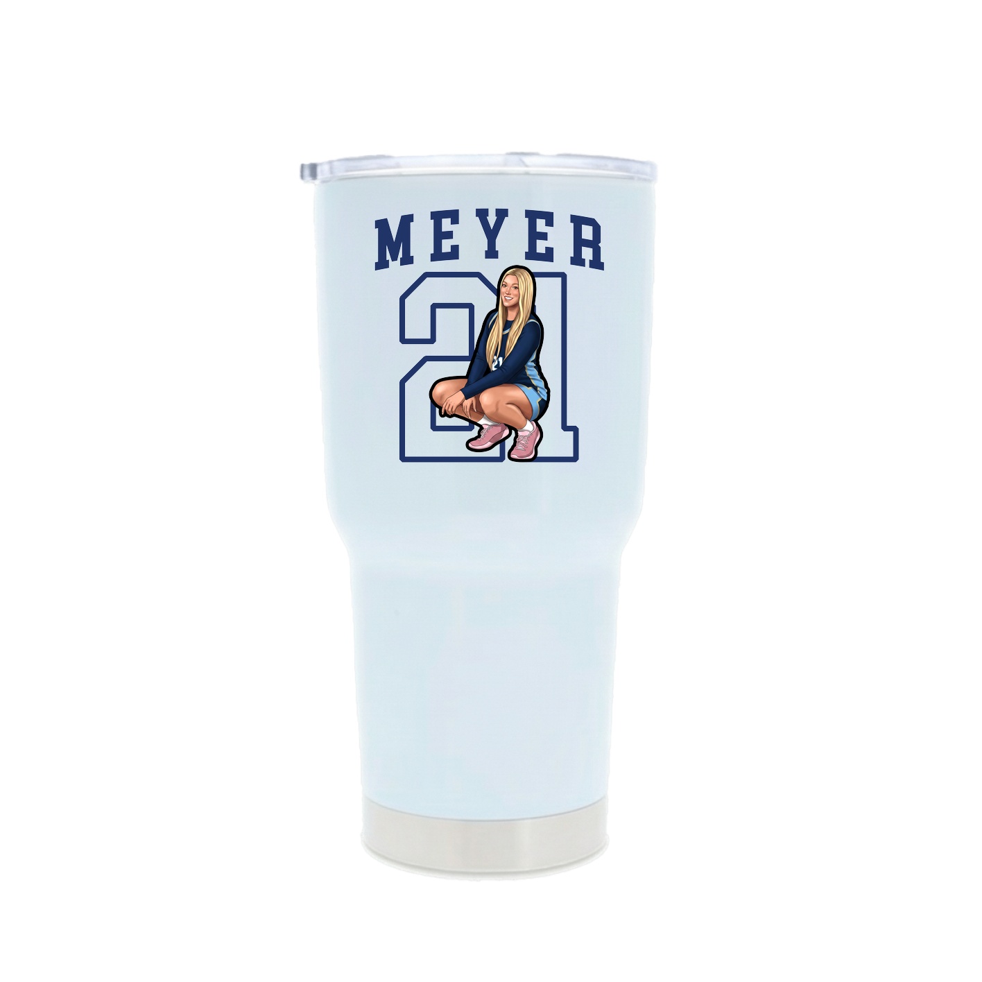 30oz Stainless Steel Tumbler — Shirsey in White