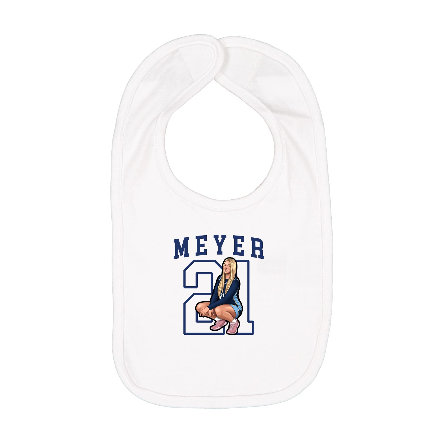 Infant Bib — Shirsey in White