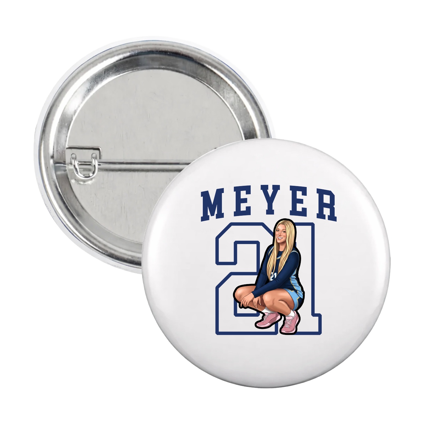 Game Day Button — Shirsey in White