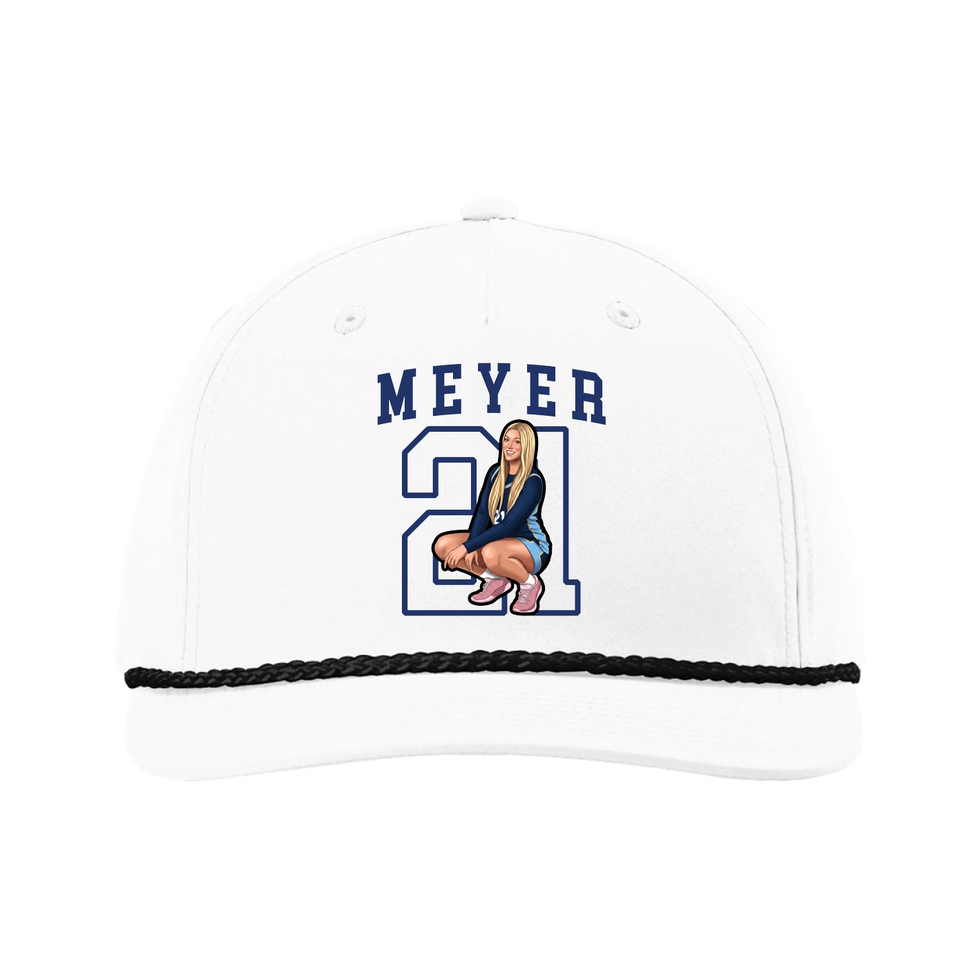 Five-Panel Classic Rope Cap — Shirsey in White
