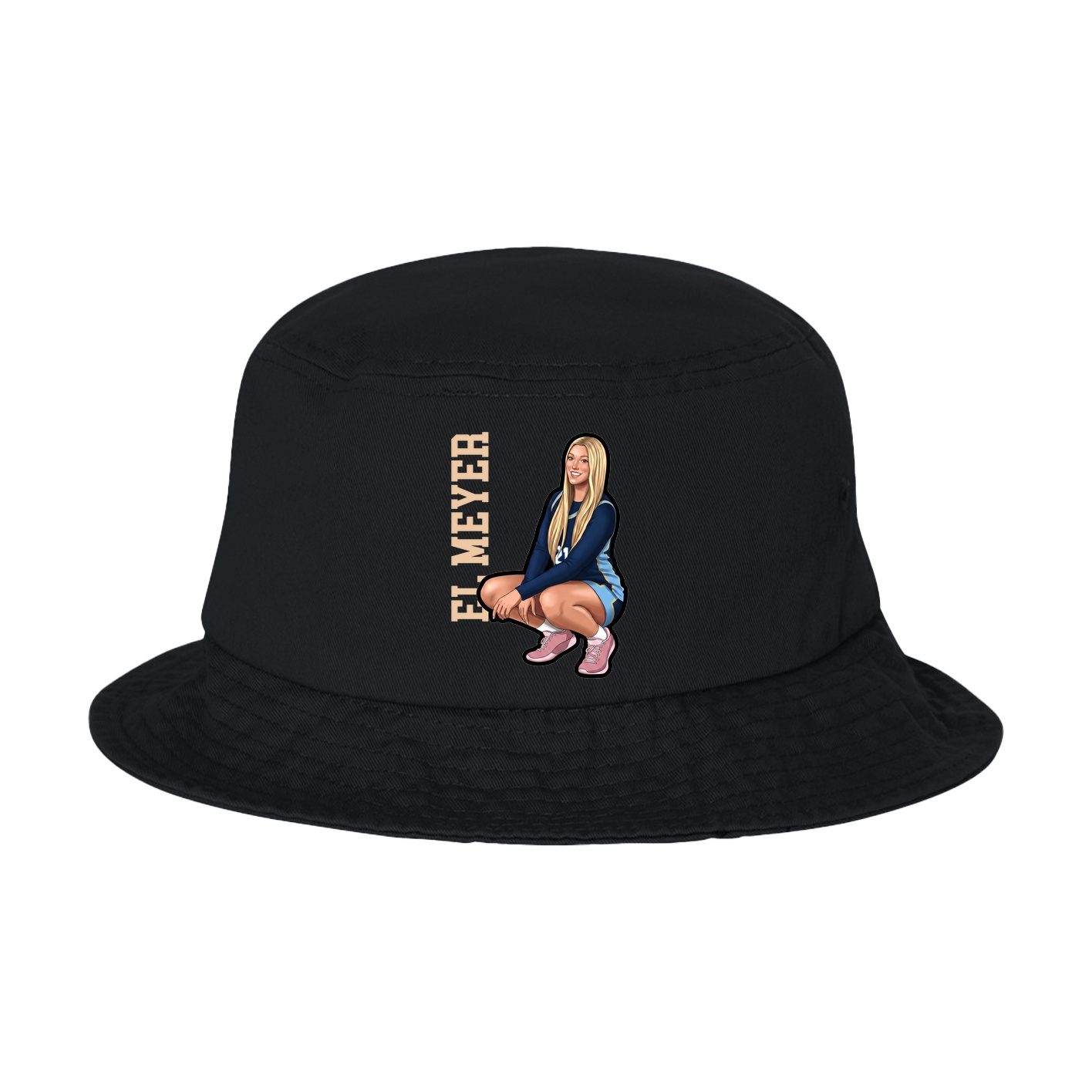 Bucket Cap — Name Vertical in Black