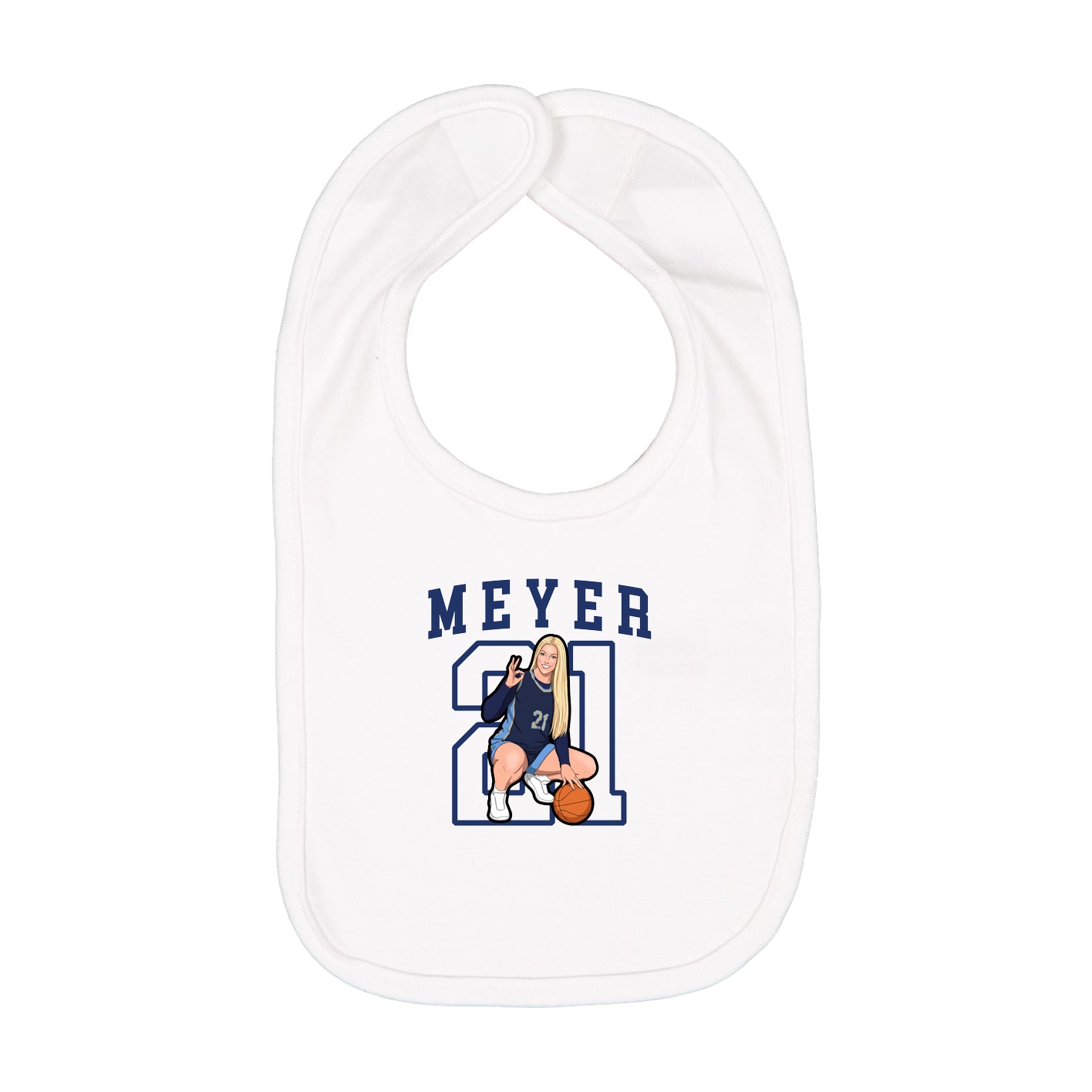 Infant Bib — Shirsey in White