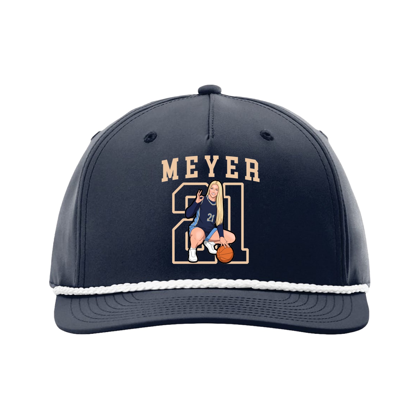 Five-Panel Classic Rope Cap — Shirsey in Navy