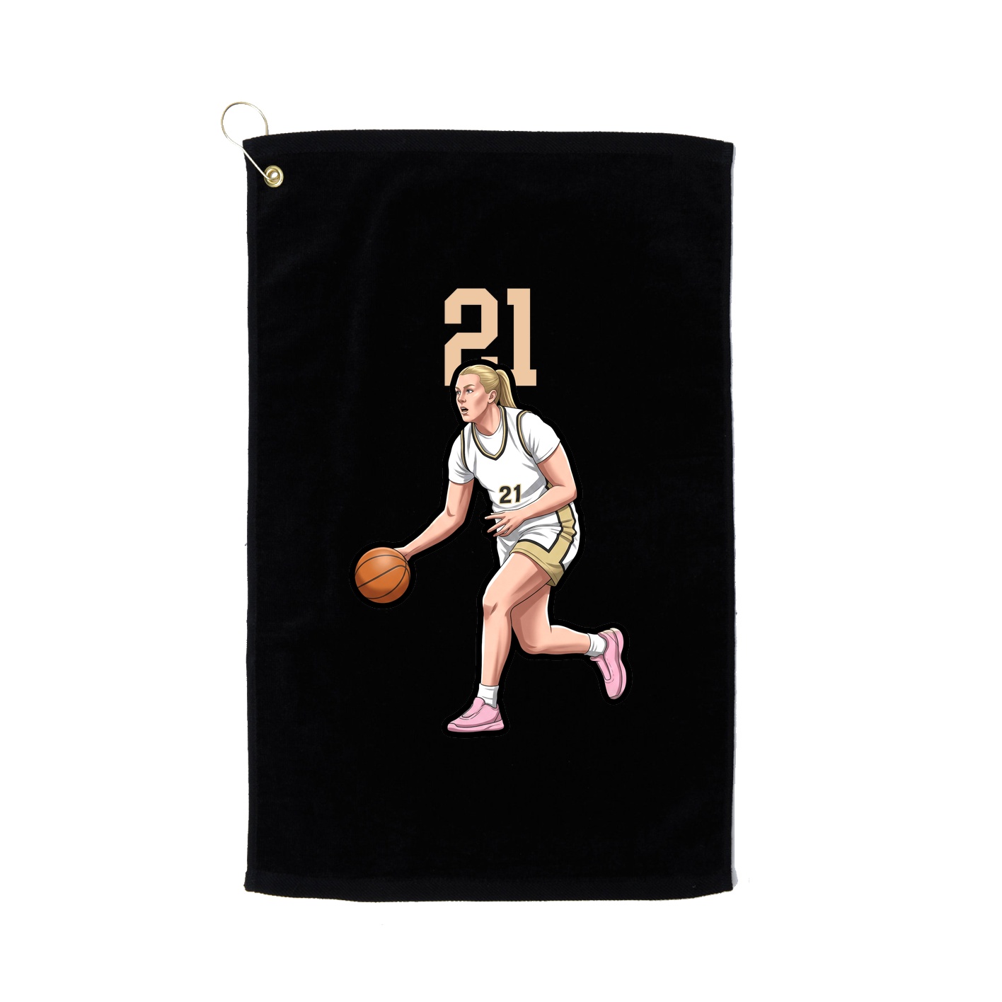 Golf Towel — Number Top in Black