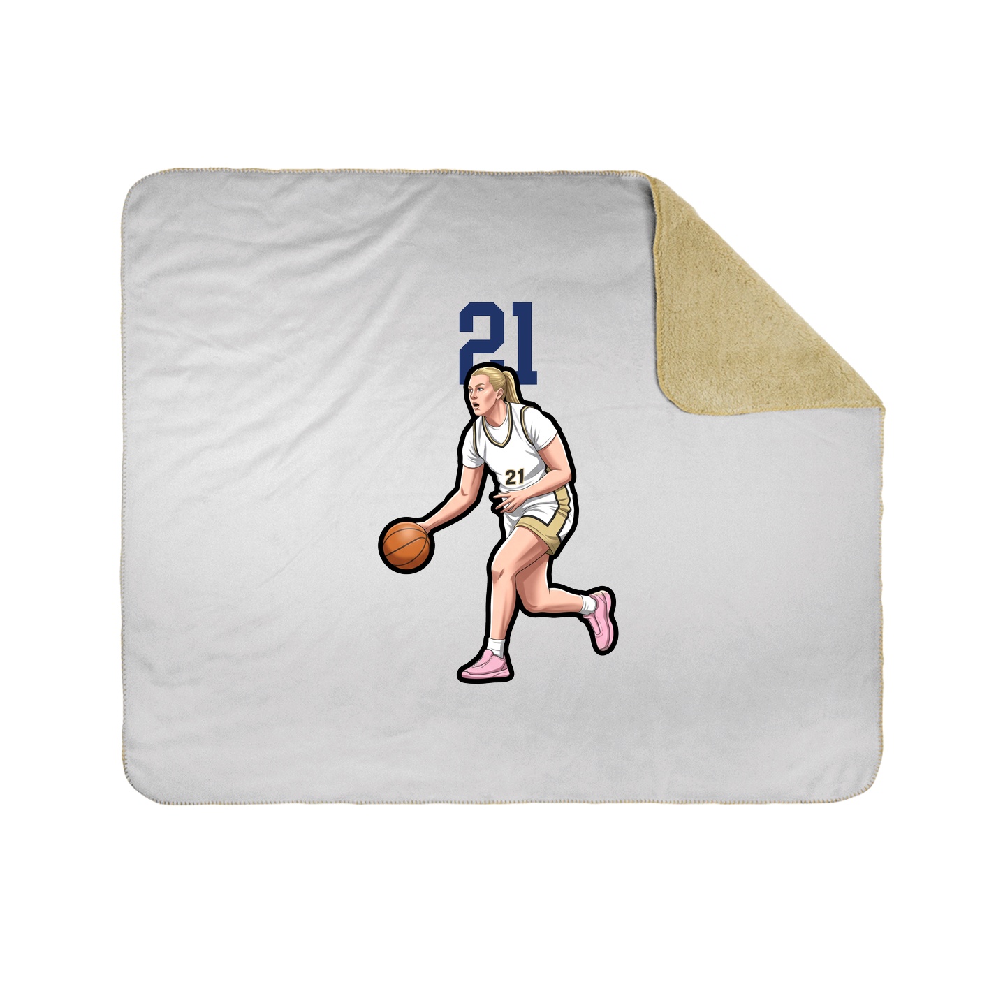 Throw Blanket — Number Top in White
