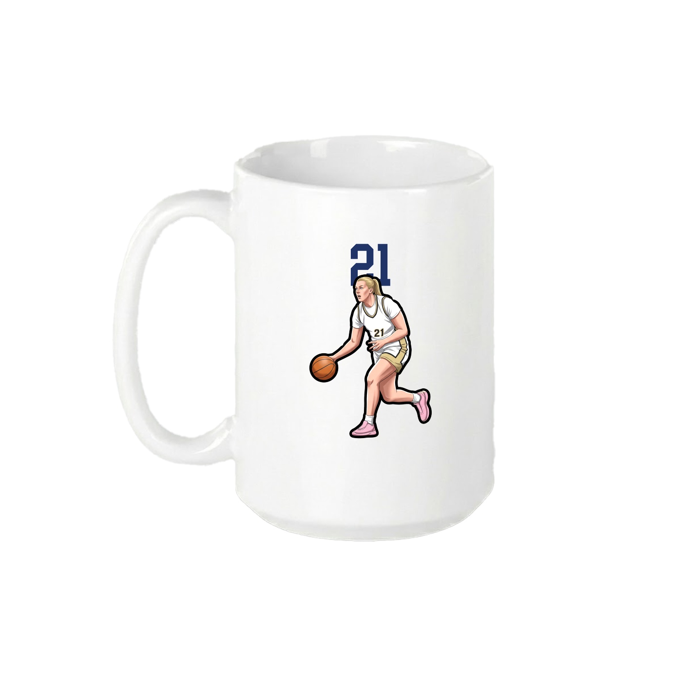 15oz Coffee Mug — Number Top in White