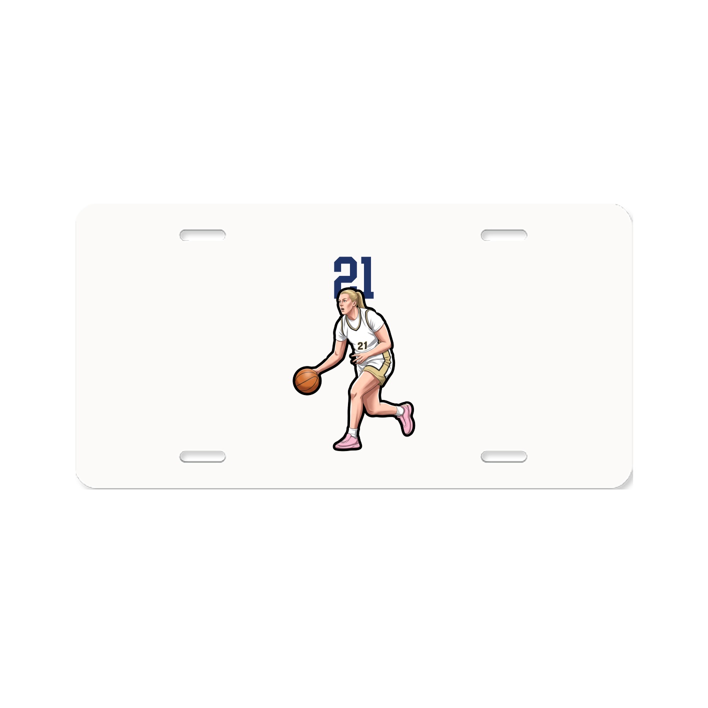 License Plate — Number Top in Classic