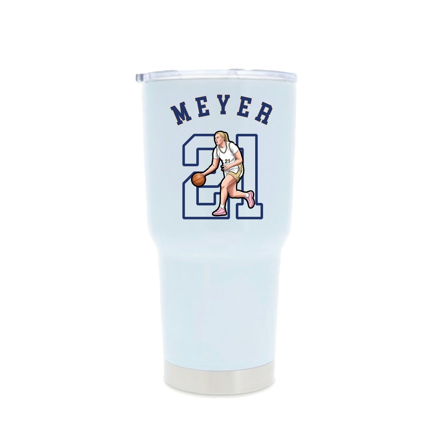 30oz Stainless Steel Tumbler — Shirsey Arch in White