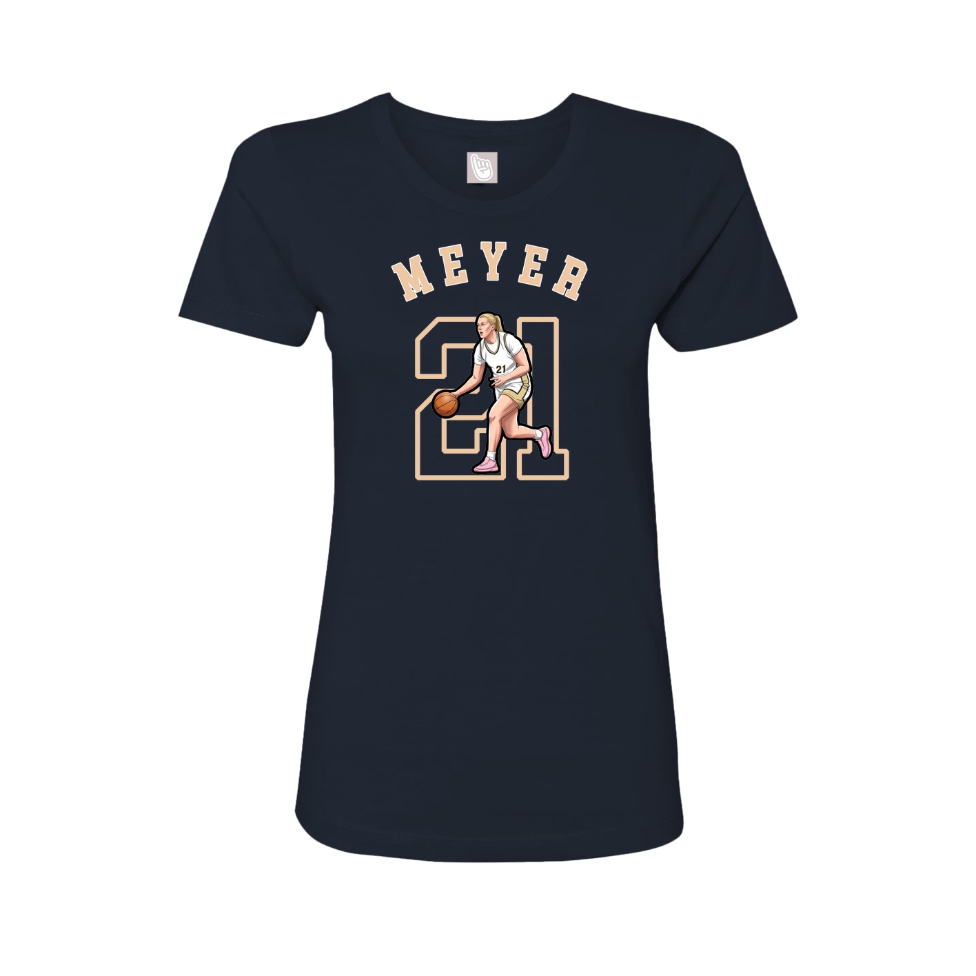 Fitted Women's Tee — Shirsey Arch in Navy