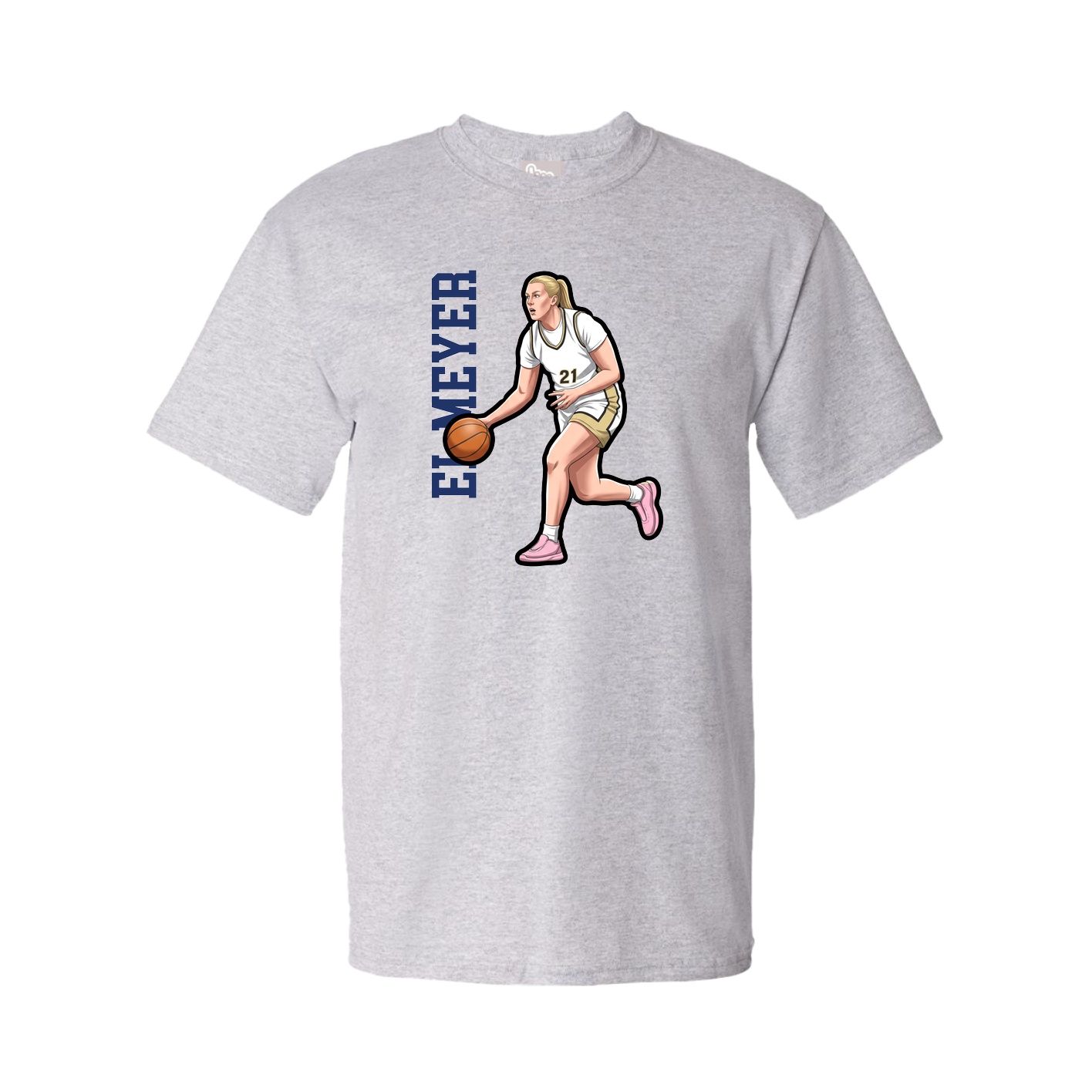 Tee — Name Vertical in Grey