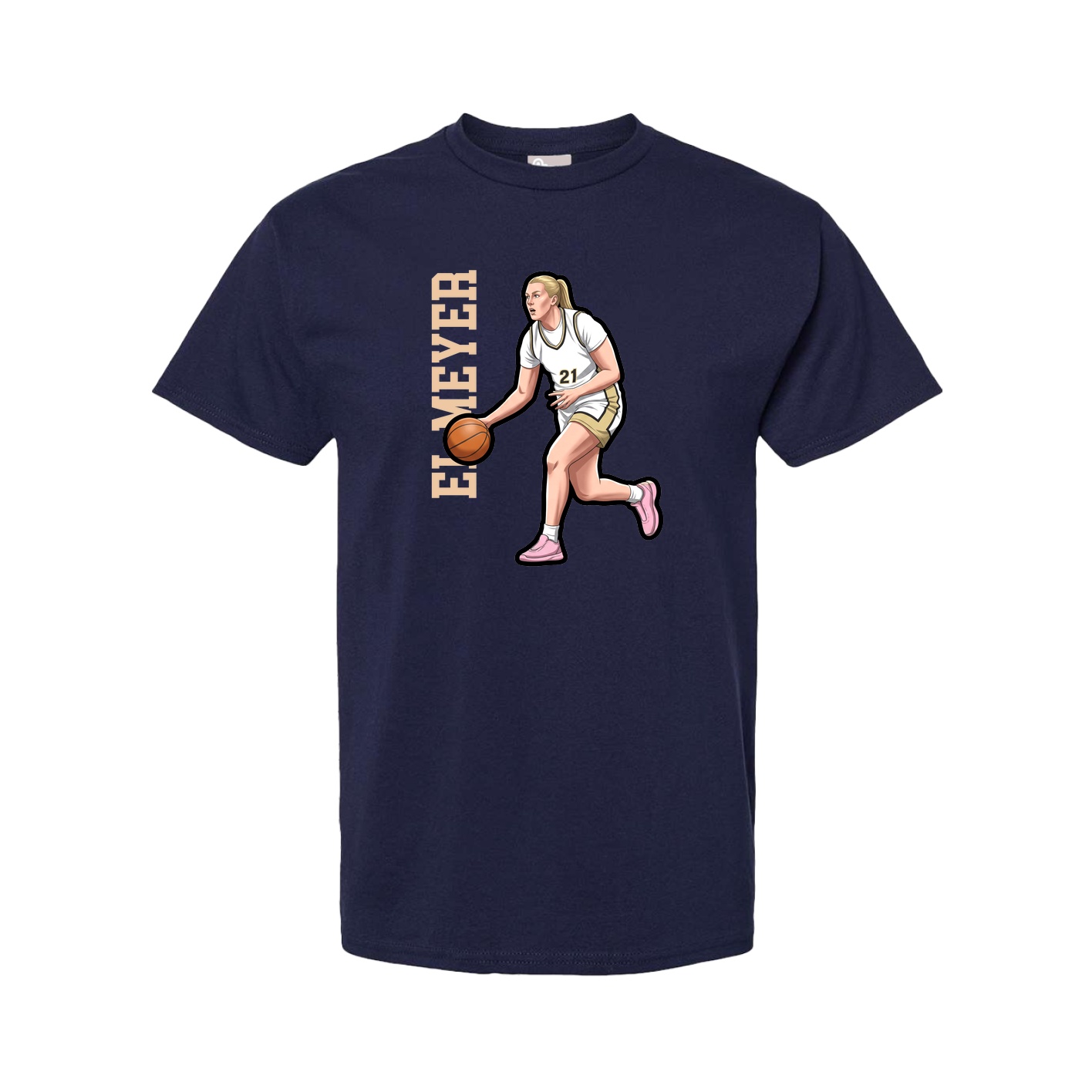 Youth Tee — Name Vertical in Navy