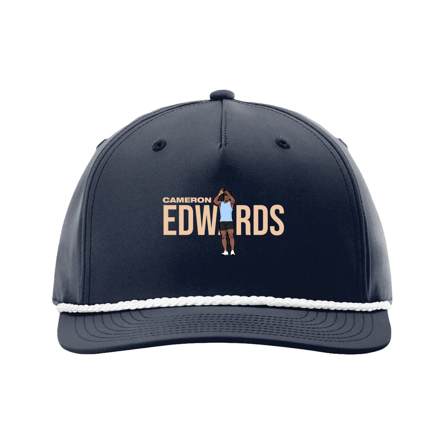 Five-Panel Classic Rope Cap — Player Name in Navy