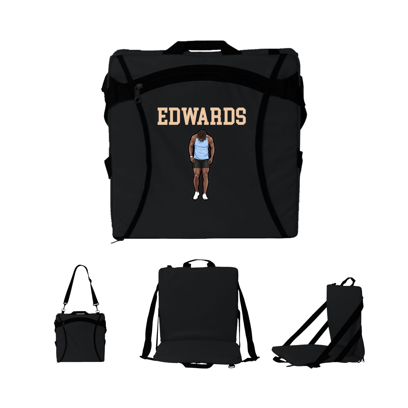 Folding Stadium Seat — Shirsey in Black