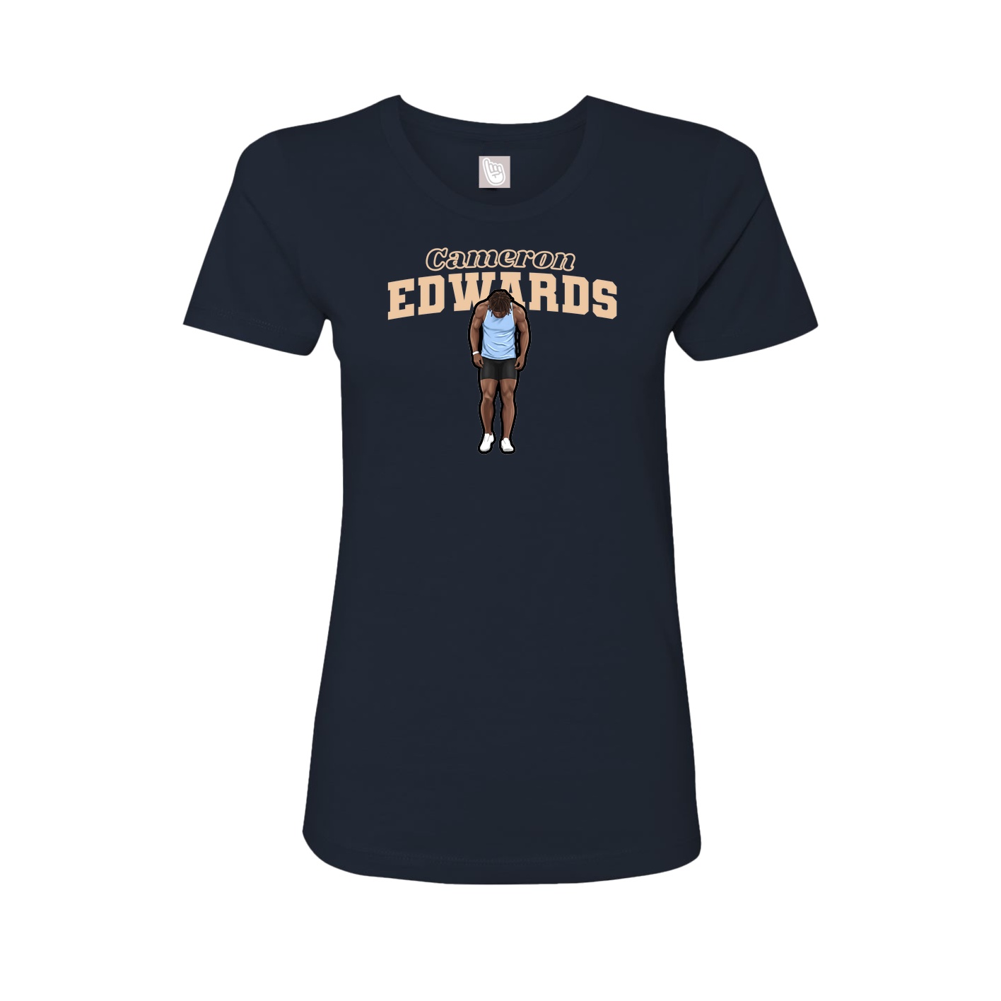Womens Tee — Name Arch in Navy