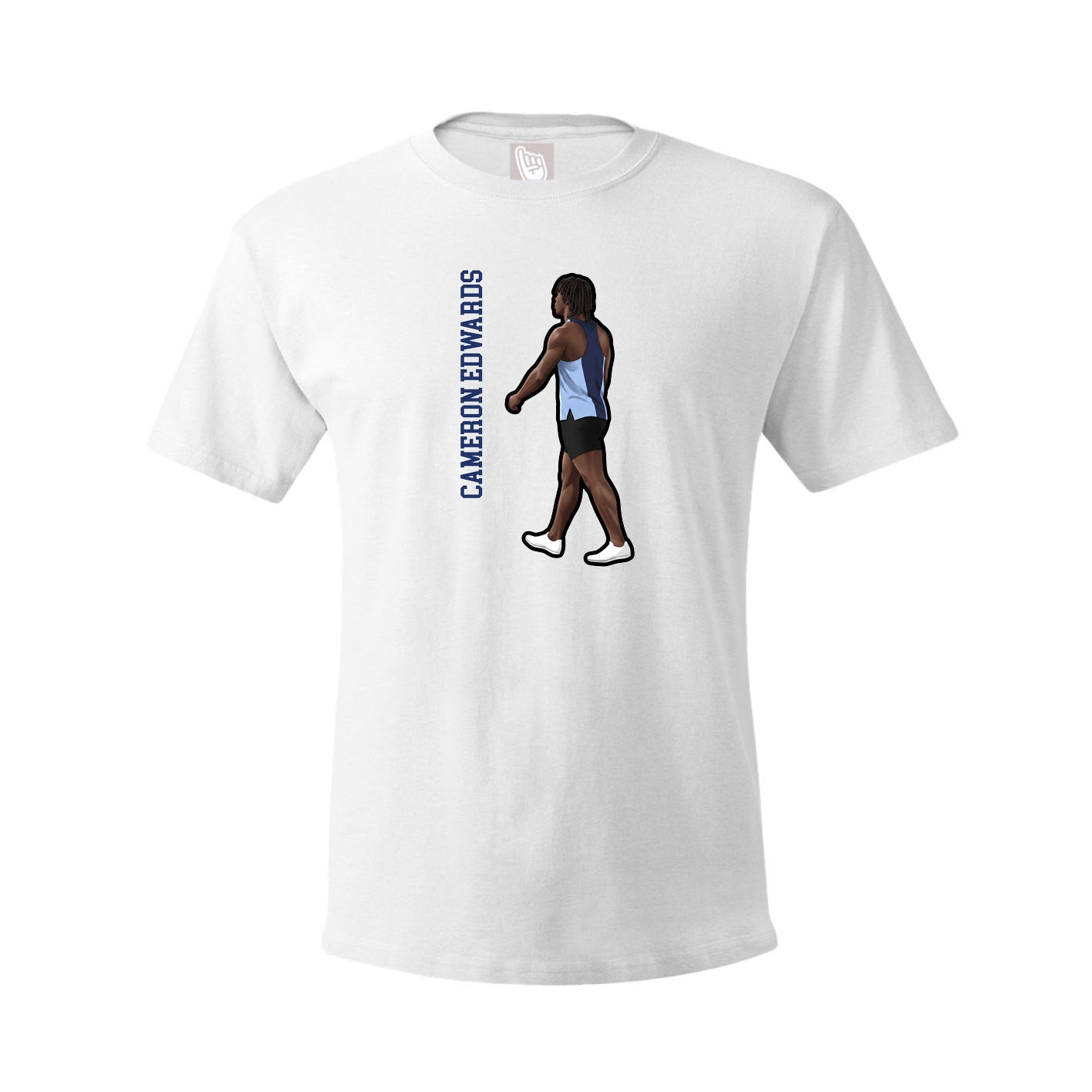 Tee — Name Vertical in White
