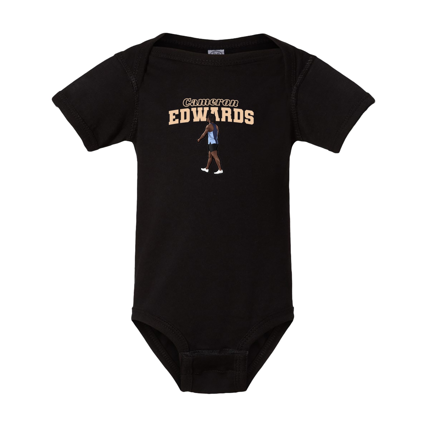 Baby Onesie — Name Arch in Black