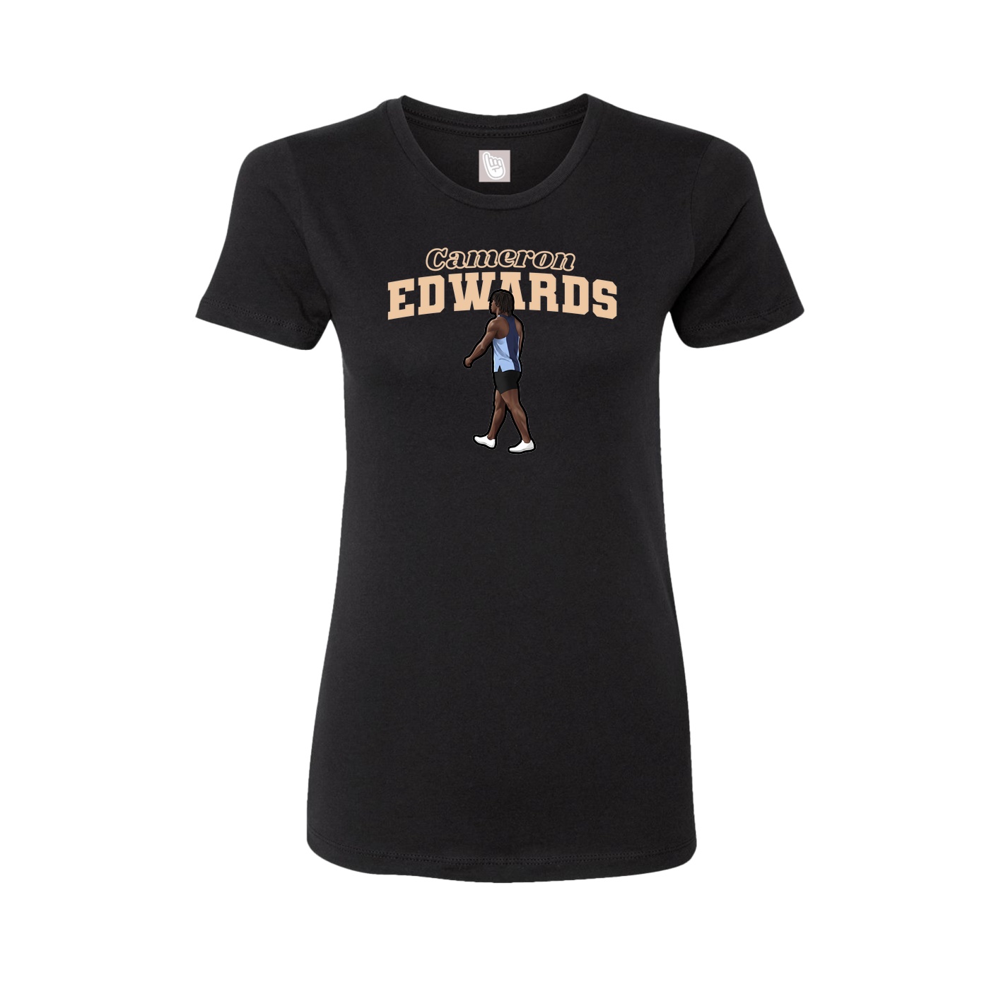 Womens Tee — Name Arch in Black