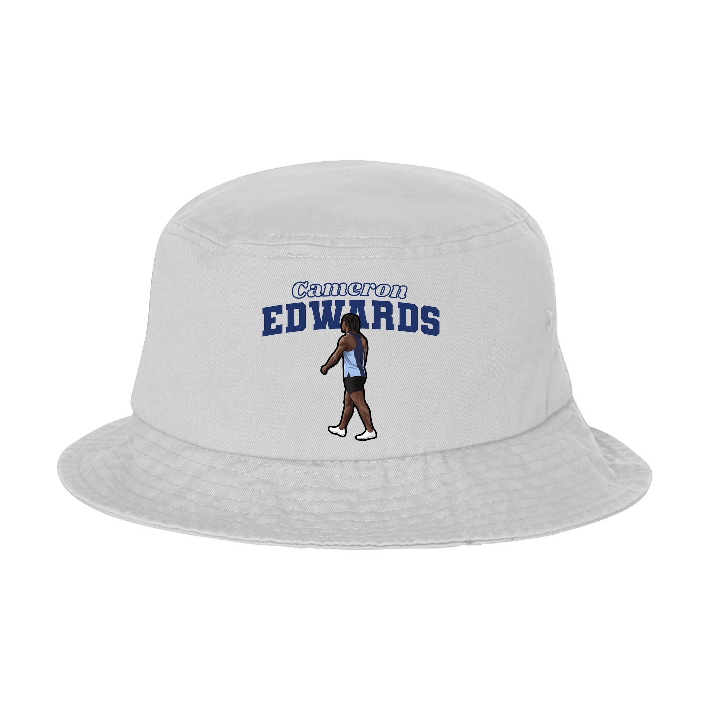 Bucket Cap — Name Arch in White