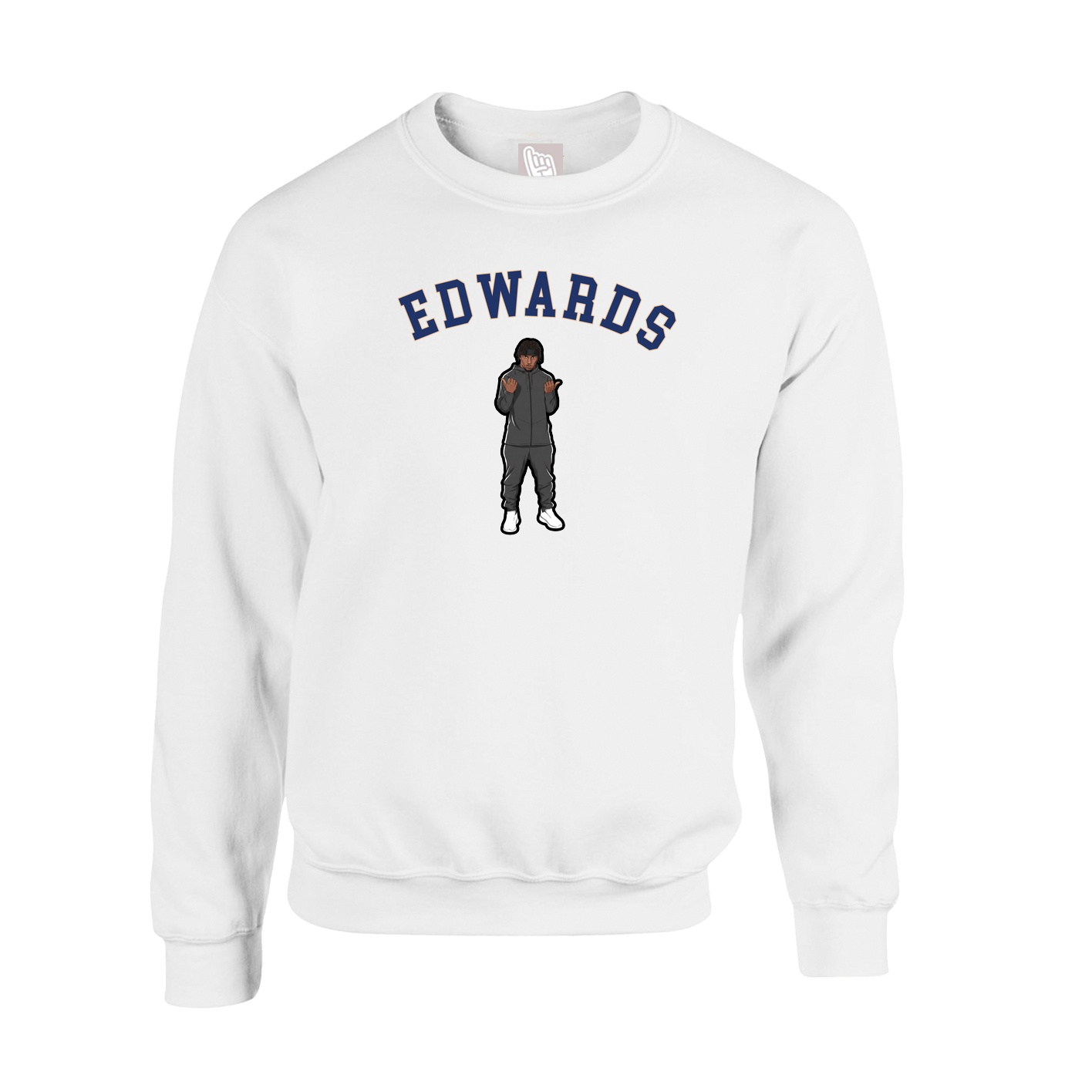 Fleece Crew — Shirsey Arch in White