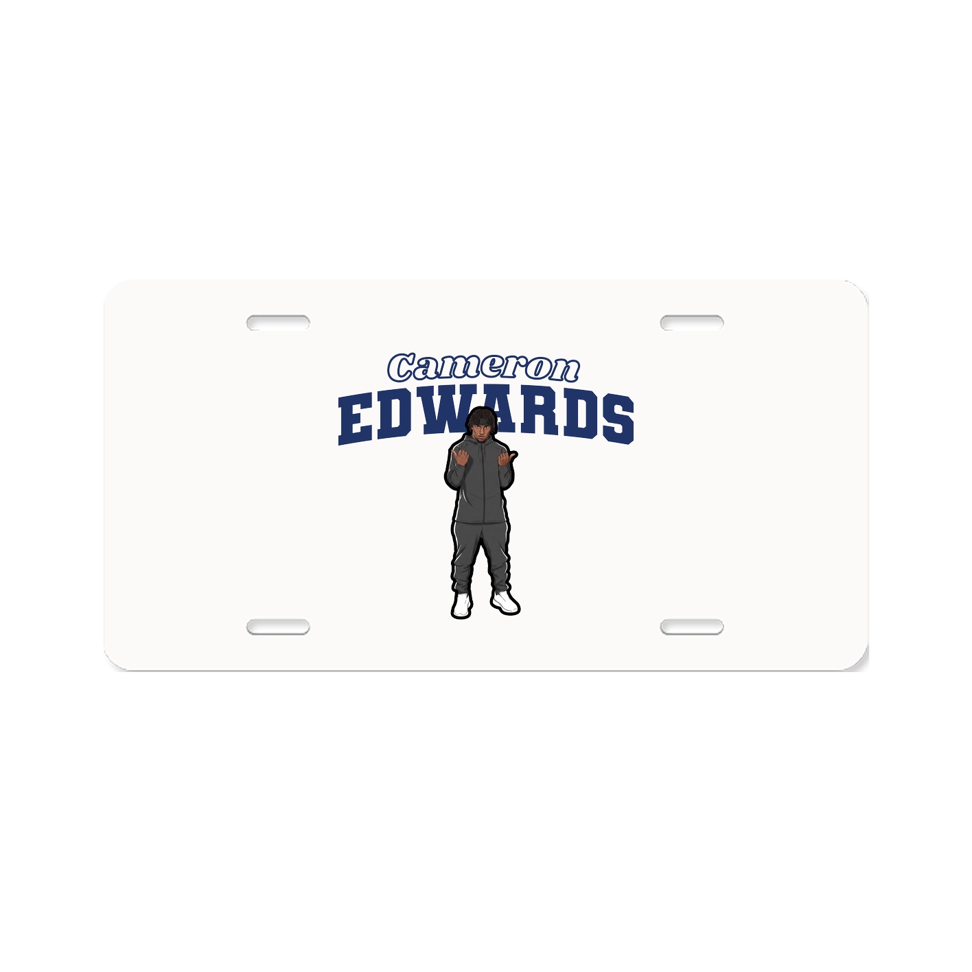 License Plate — Name Arch in Classic