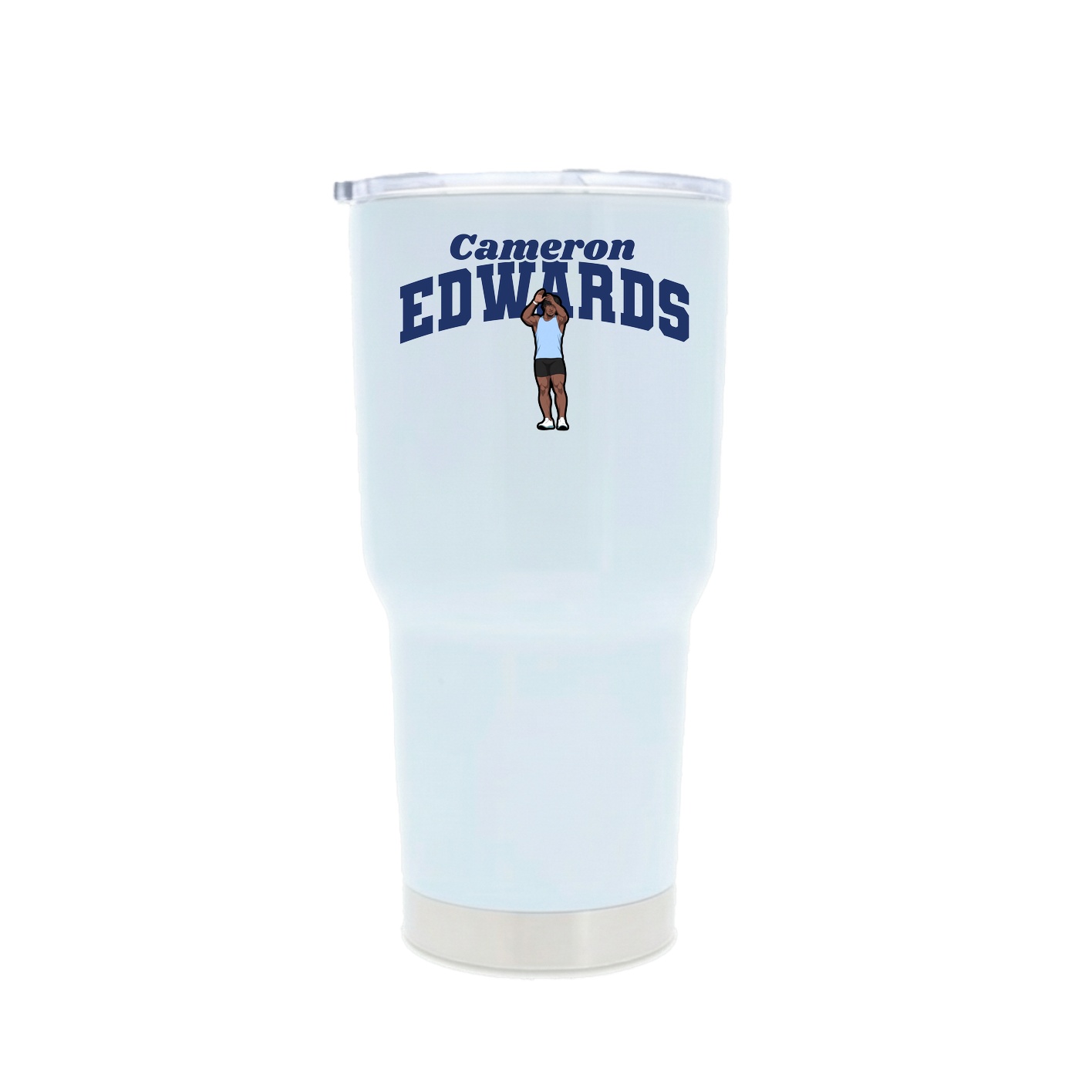 30oz Stainless Steel Tumbler — Signature Arch in White