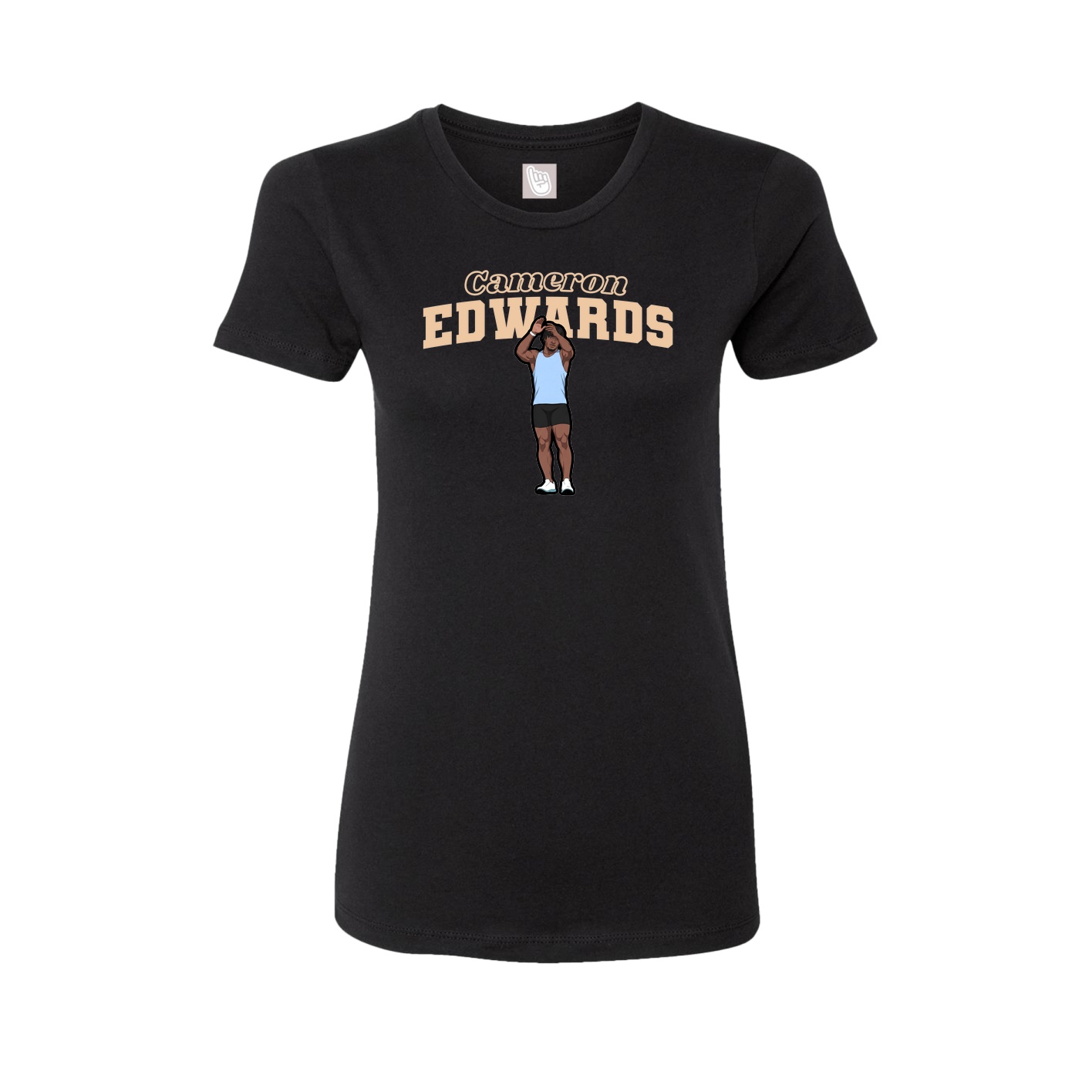 Womens Tee — Name Arch in Black