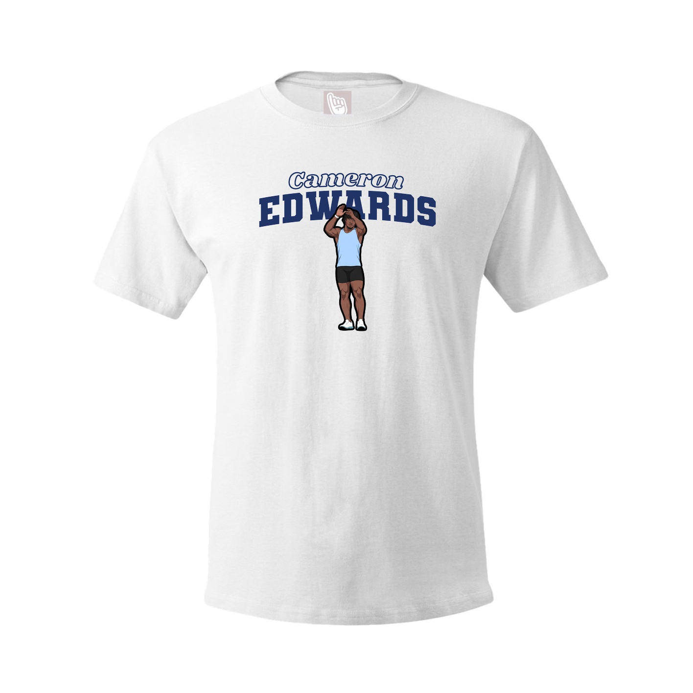 Youth Tee — Name Arch in White