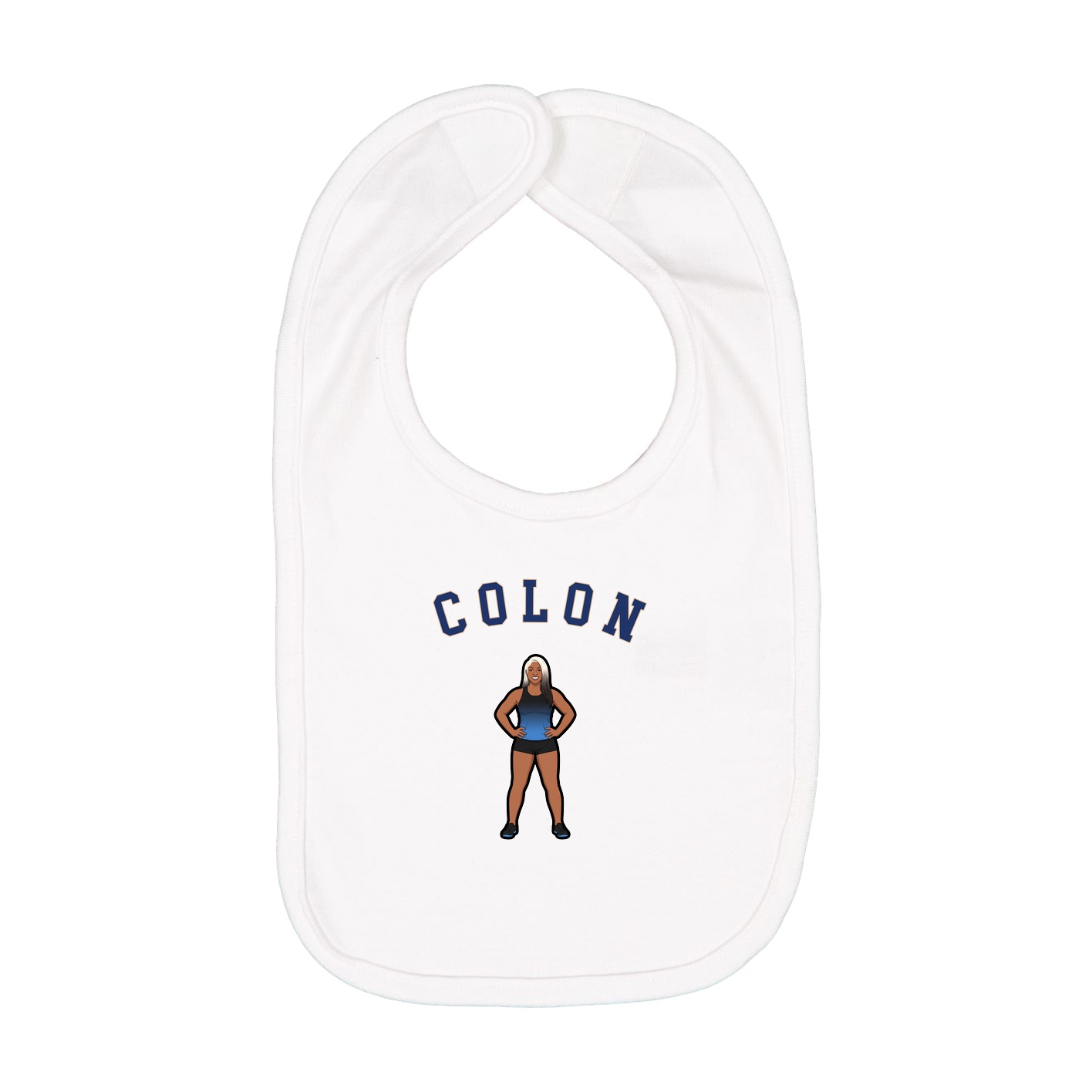 Infant Bib — Shirsey Arch in White