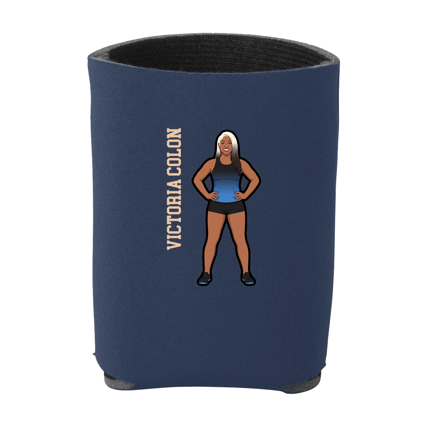 Can Holder — Name Vertical in Navy
