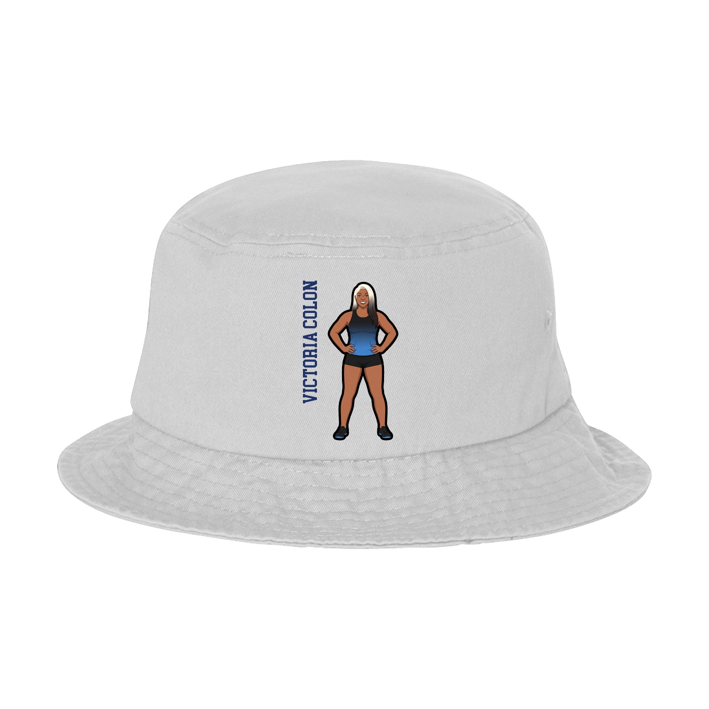 Bucket Cap — Name Vertical in White