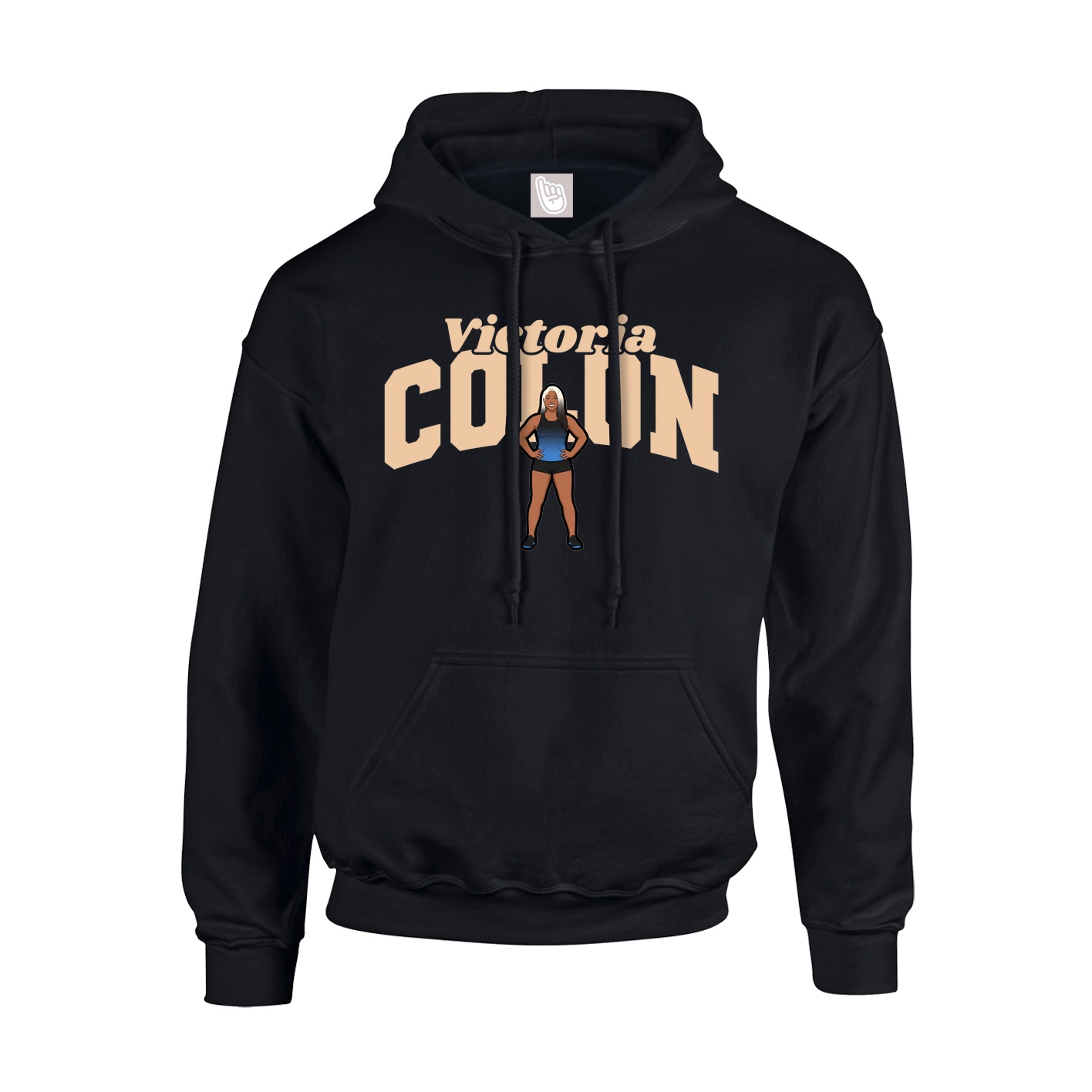 Youth Hoodie — Signature Arch in Black