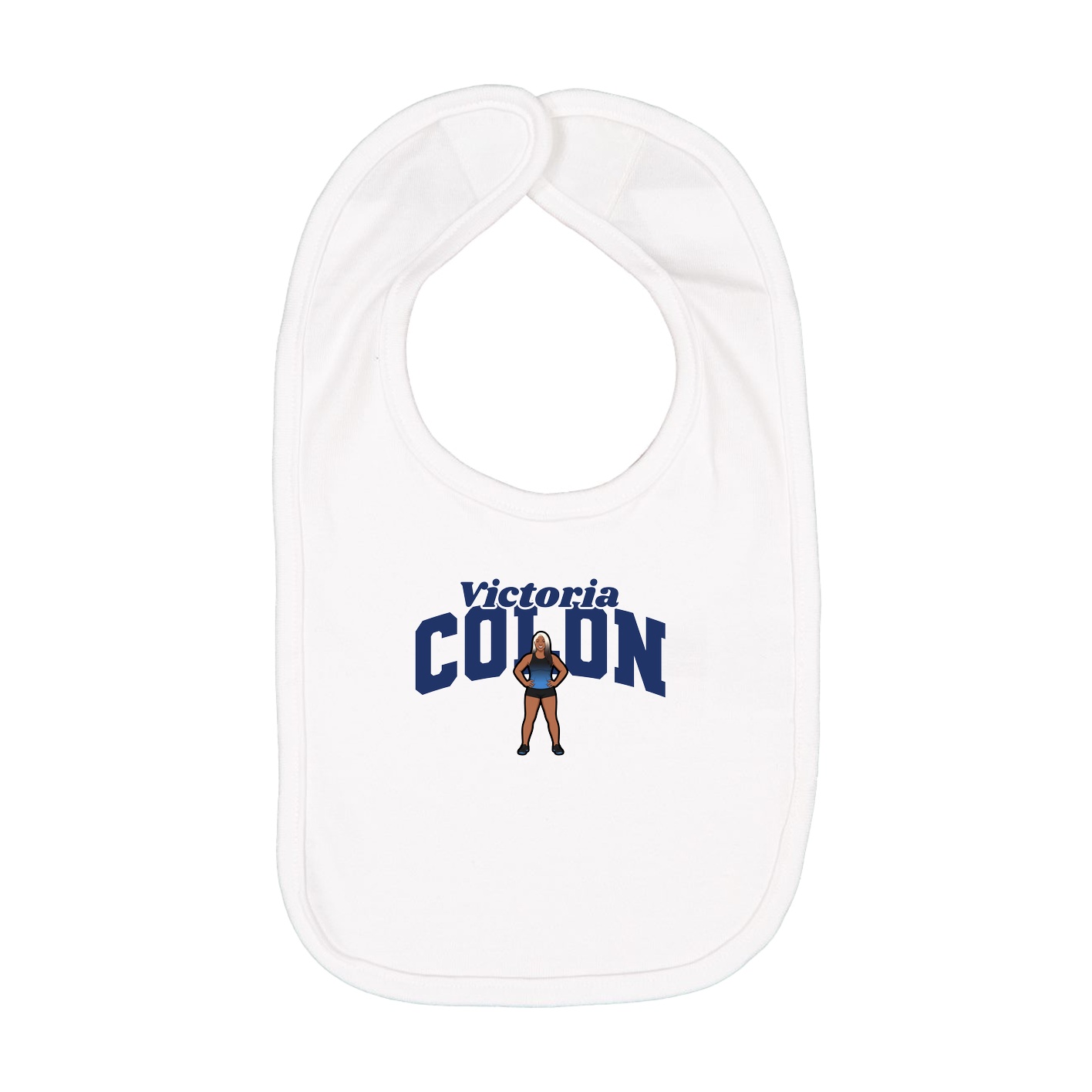 Infant Bib — Signature Arch in White