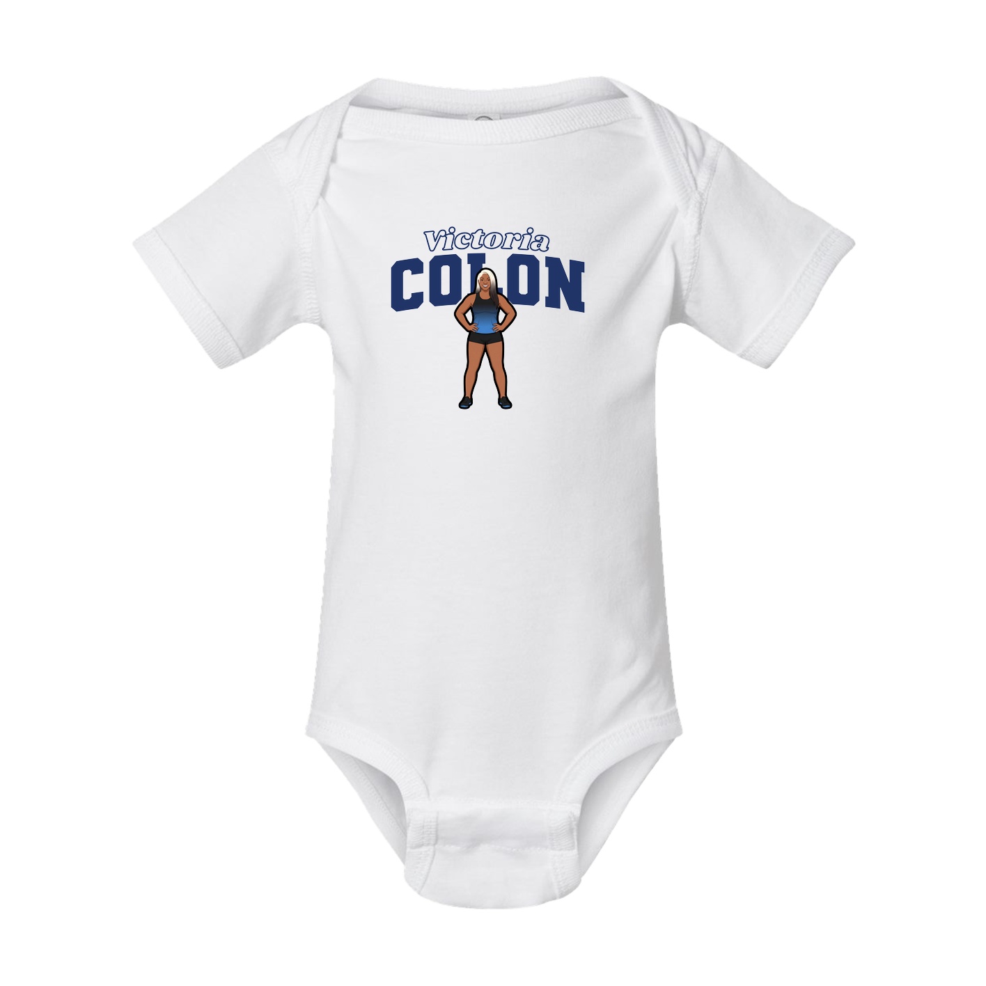 Baby Onesie — Name Arch in White