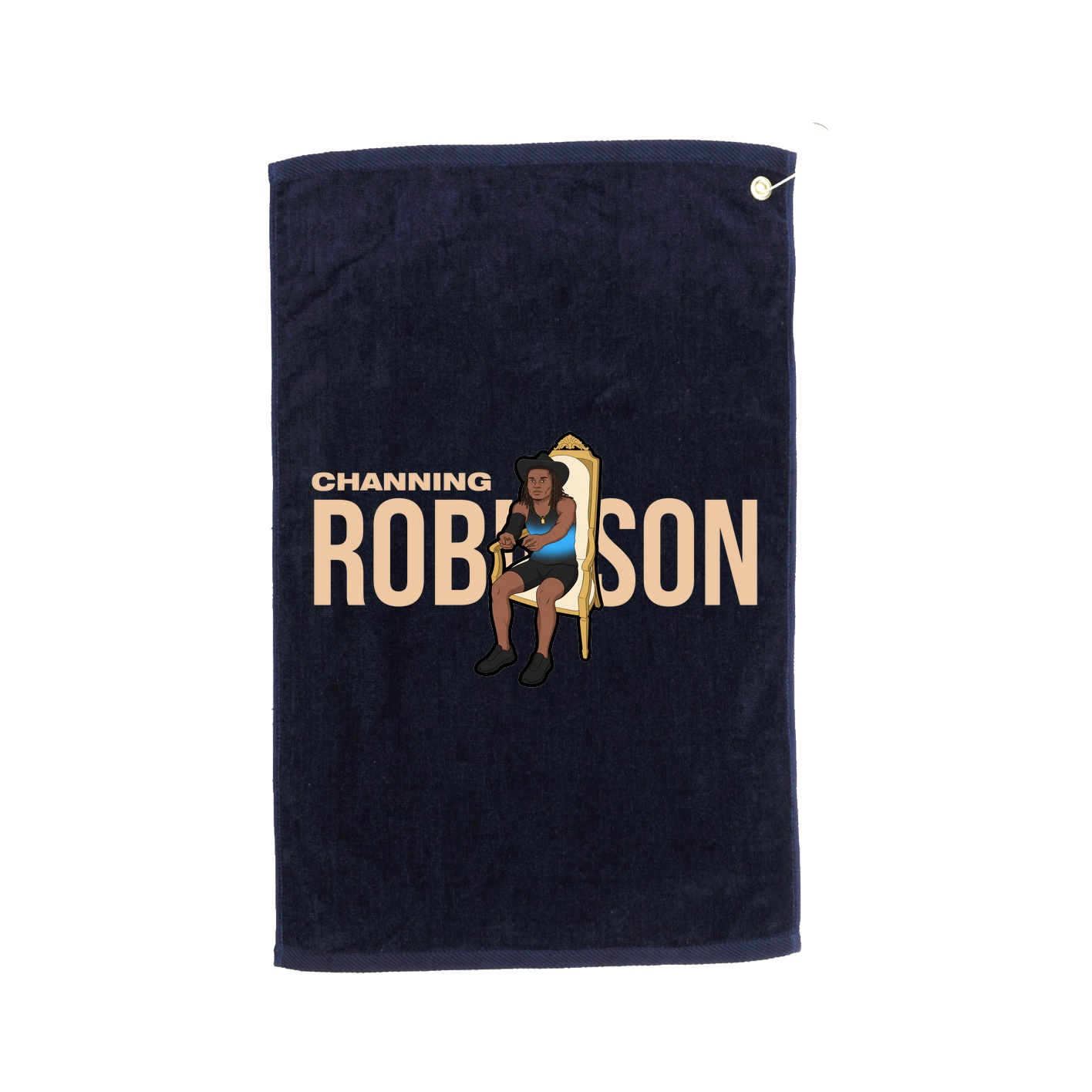 Golf Towel — Player Name in Navy