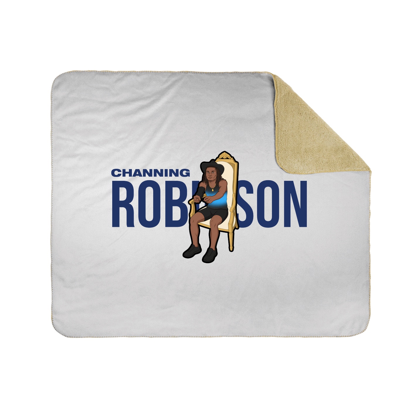 Throw Blanket — Player Name in White