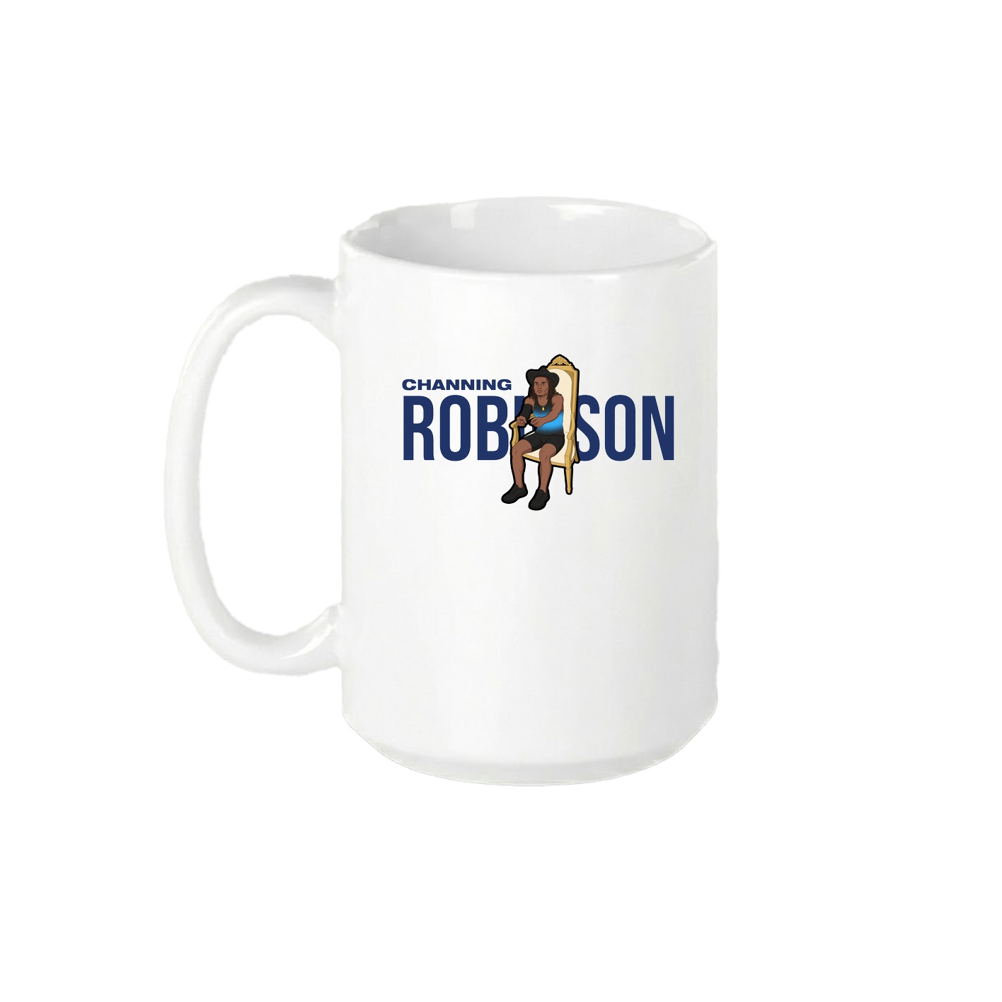 15oz Coffee Mug — Player Name in White