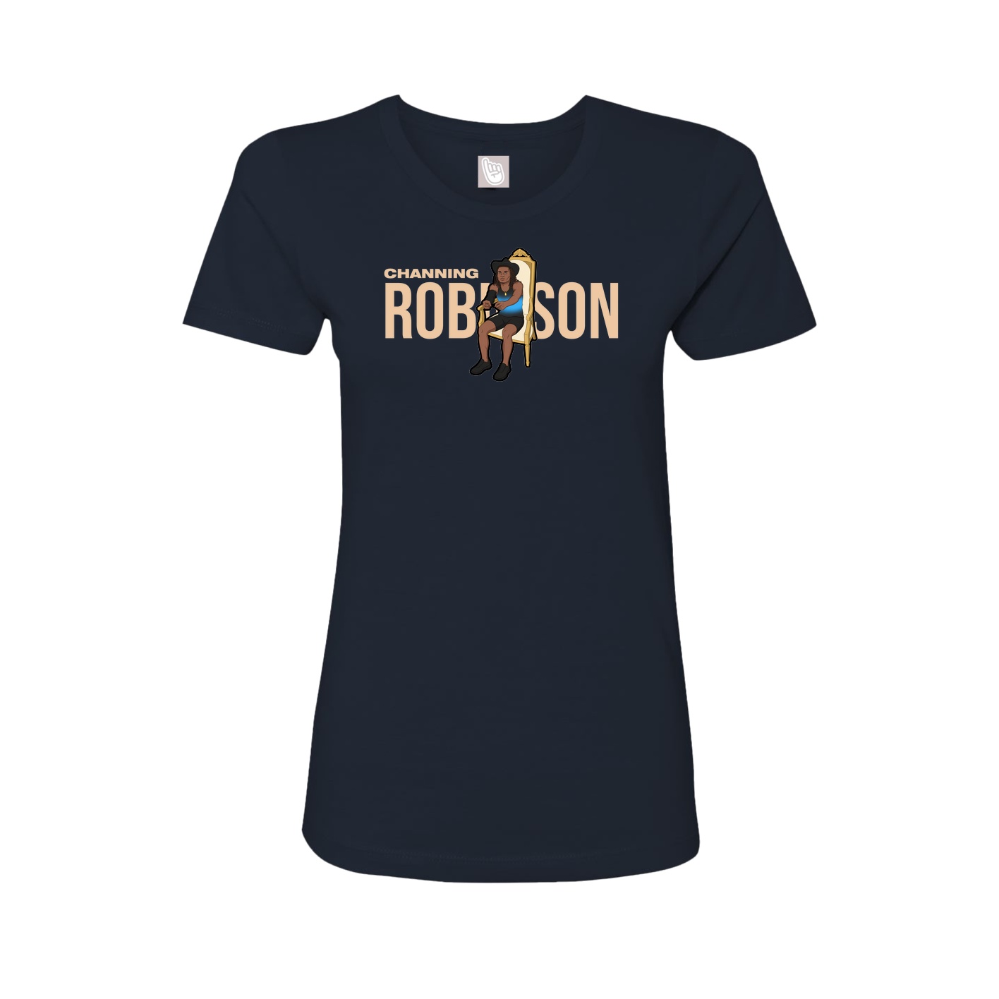 Fitted Women's Tee — Player Name in Navy