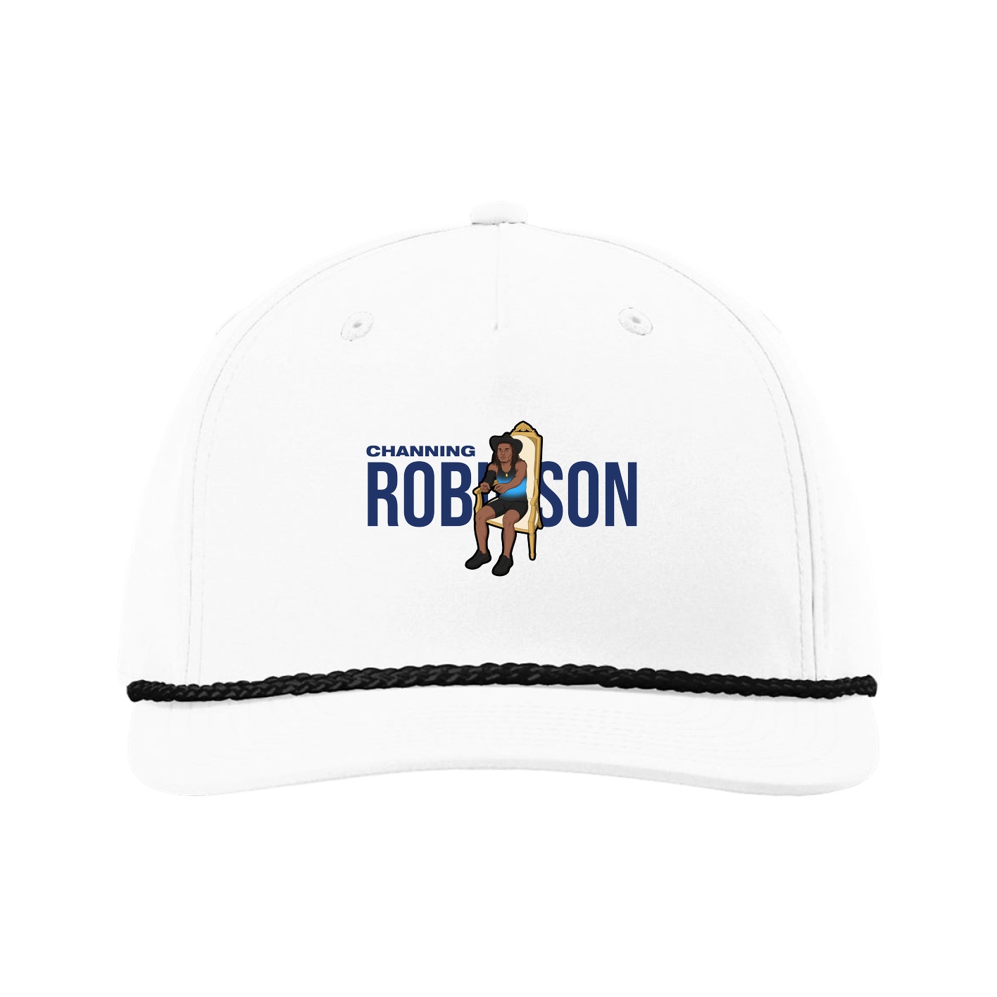 Five-Panel Classic Rope Cap — Player Name in White