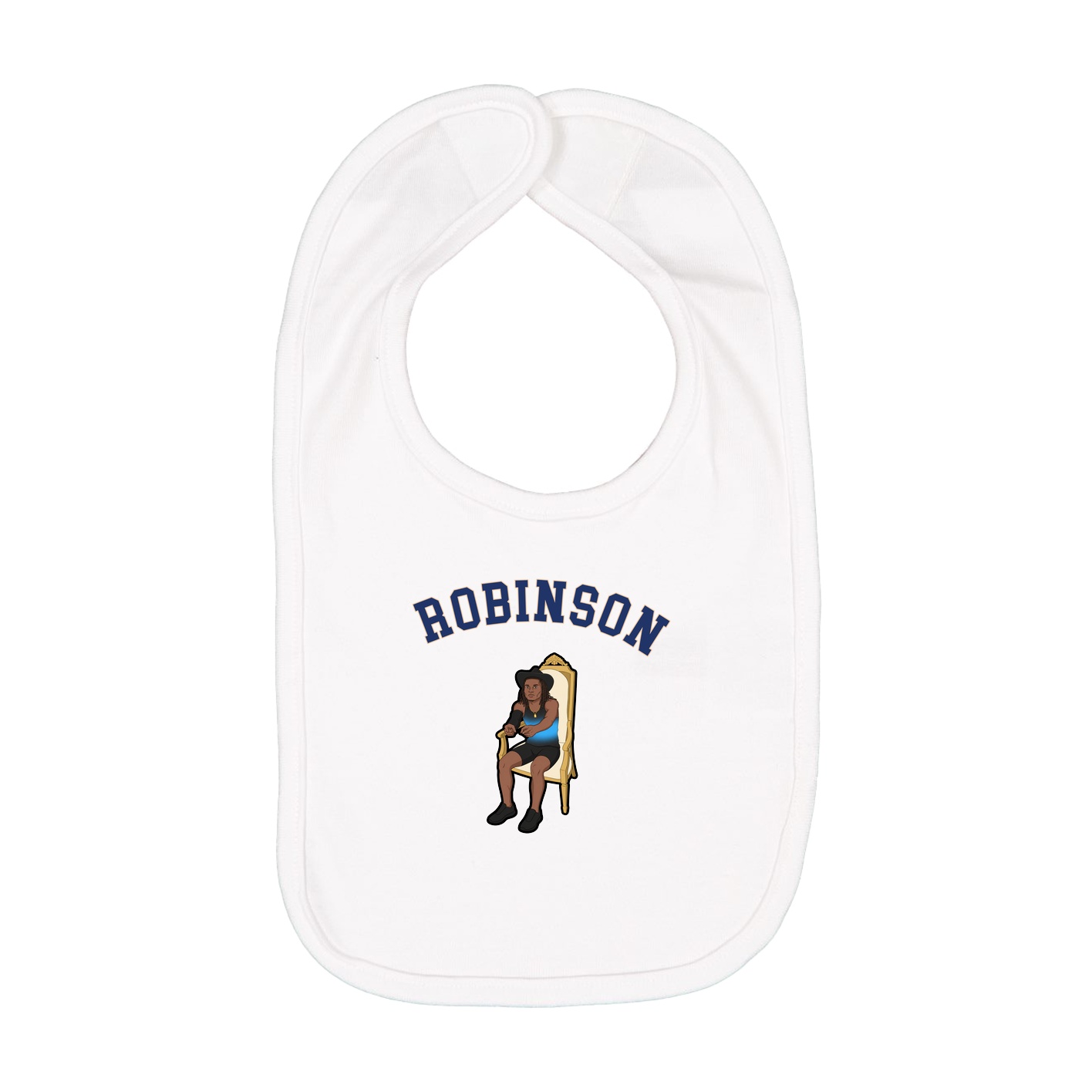 Infant Bib — Shirsey Arch in White
