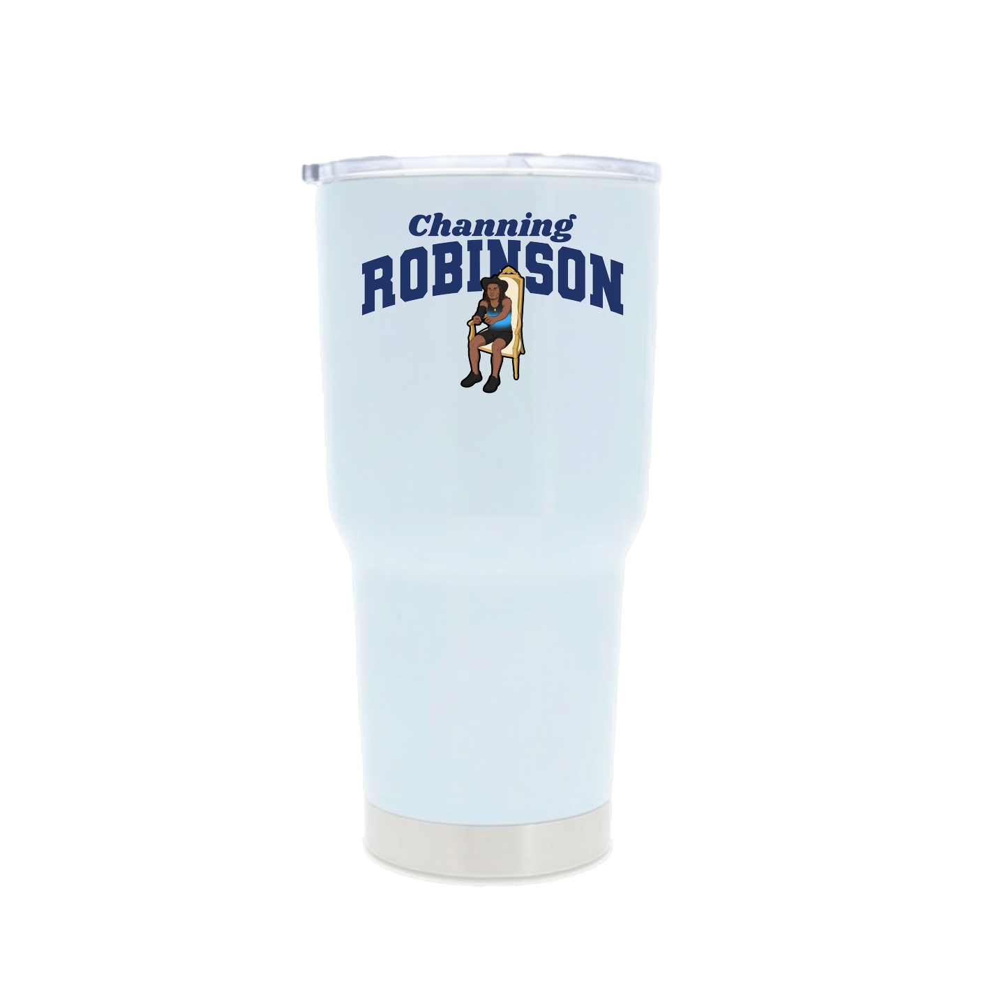 30oz Stainless Steel Tumbler — Signature Arch in White